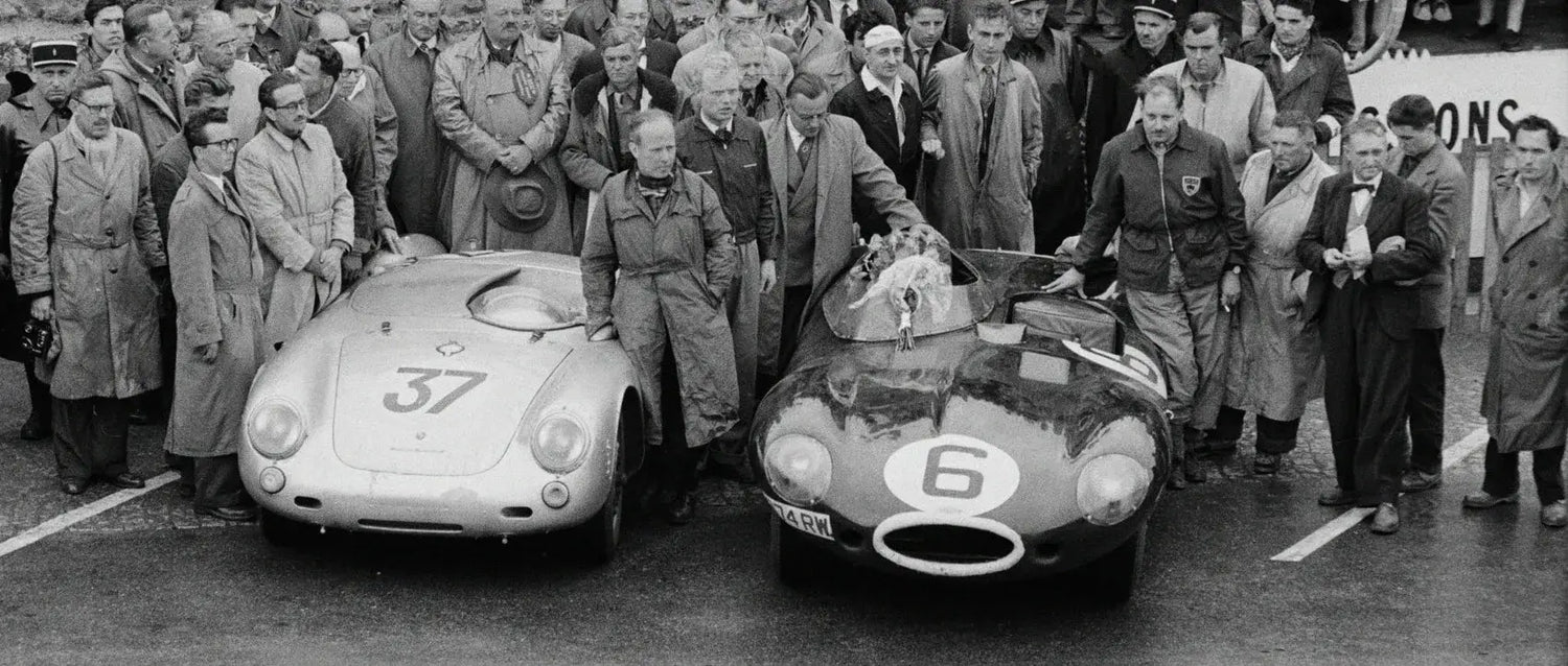 A Jaguar D-type wins the death race
