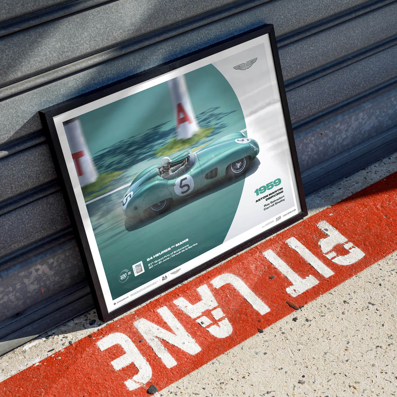 Aston Martin DBR1/300 | 1959 100th Anniversary | 24h Le Mans Poster