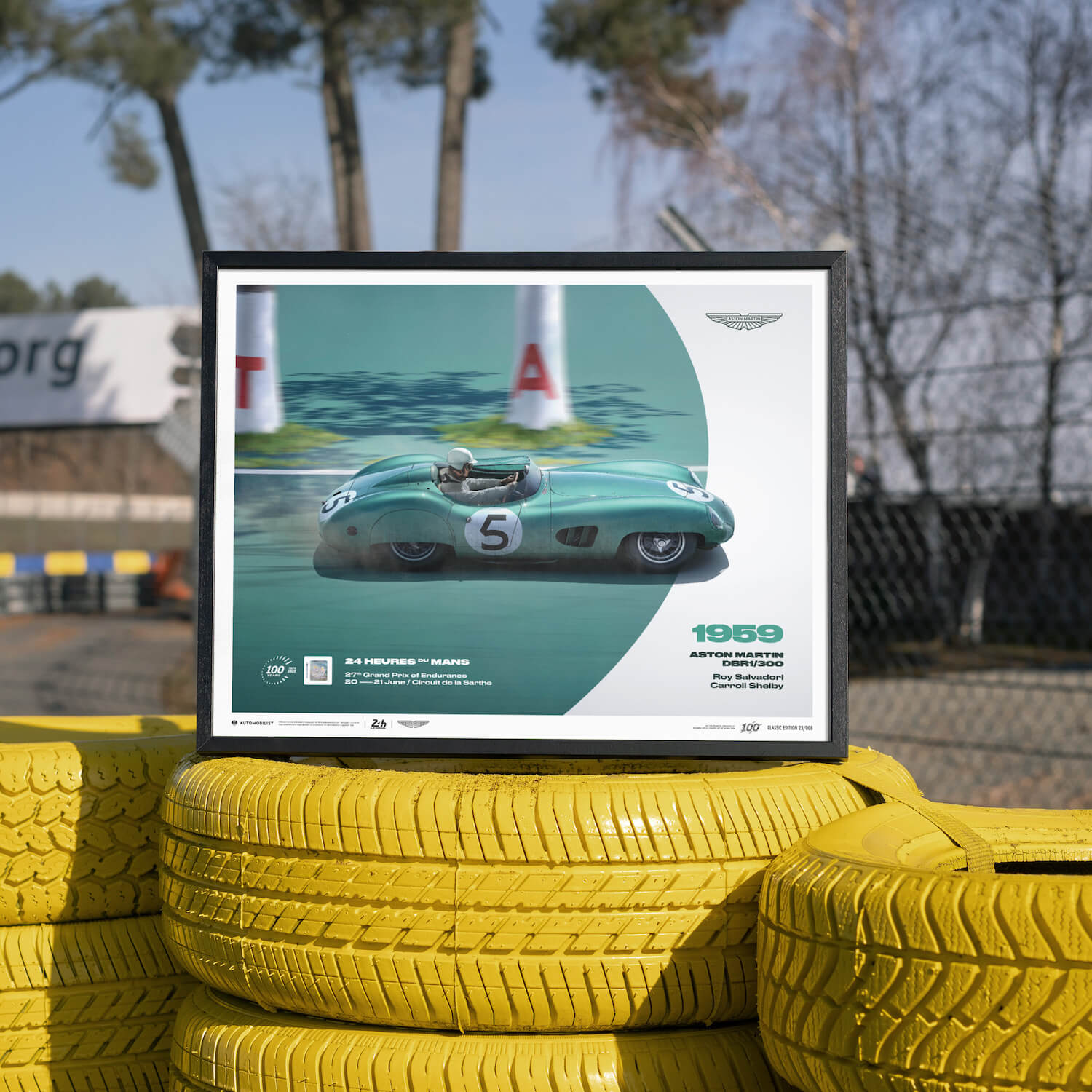 Aston Martin DBR1/300 | 1959 100th Anniversary | 24h Le Mans Poster
