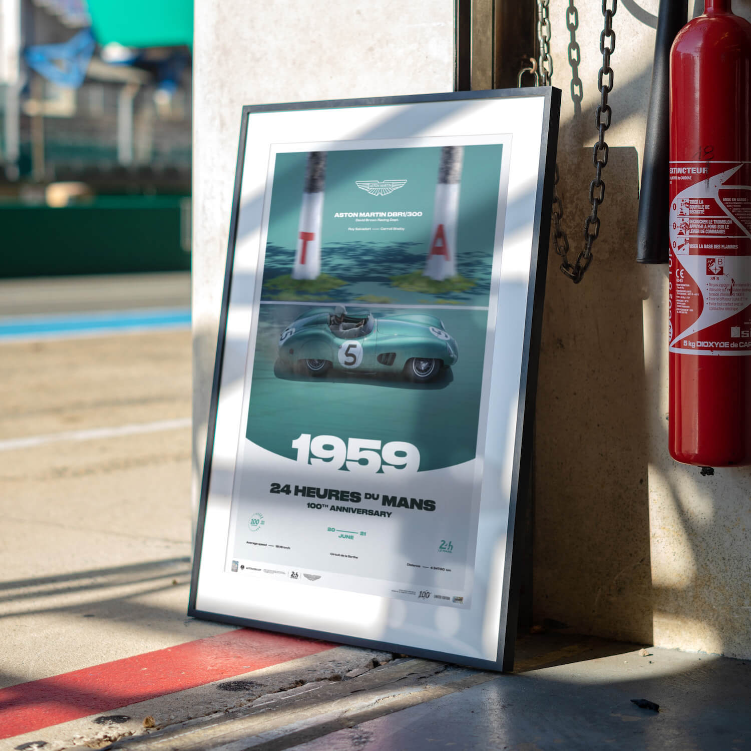 Aston Martin DBR1/300 | 1959 100th Anniversary | 24h Le Mans Poster