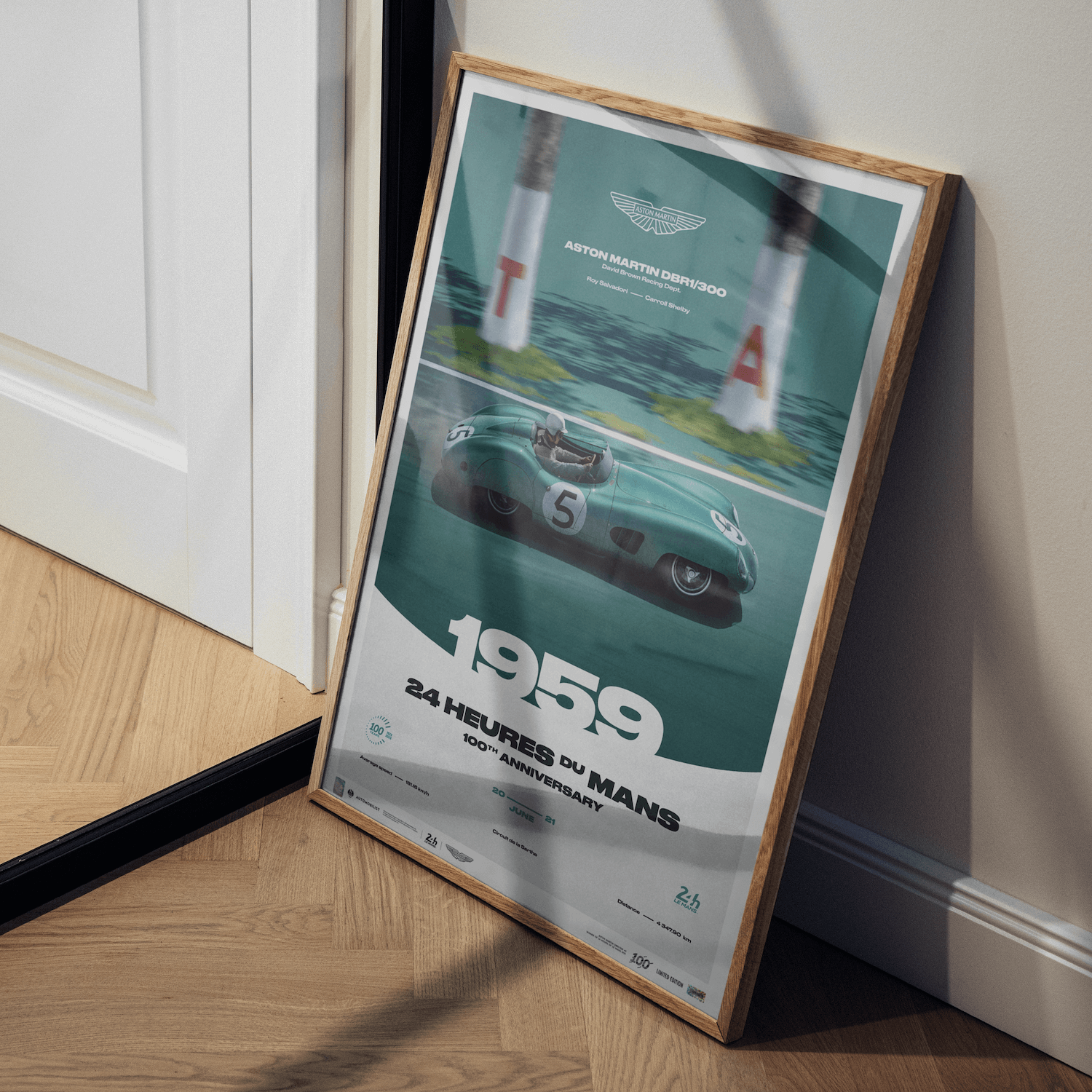 Aston Martin DBR1/300 | 1959 100th Anniversary | 24h Le Mans Poster