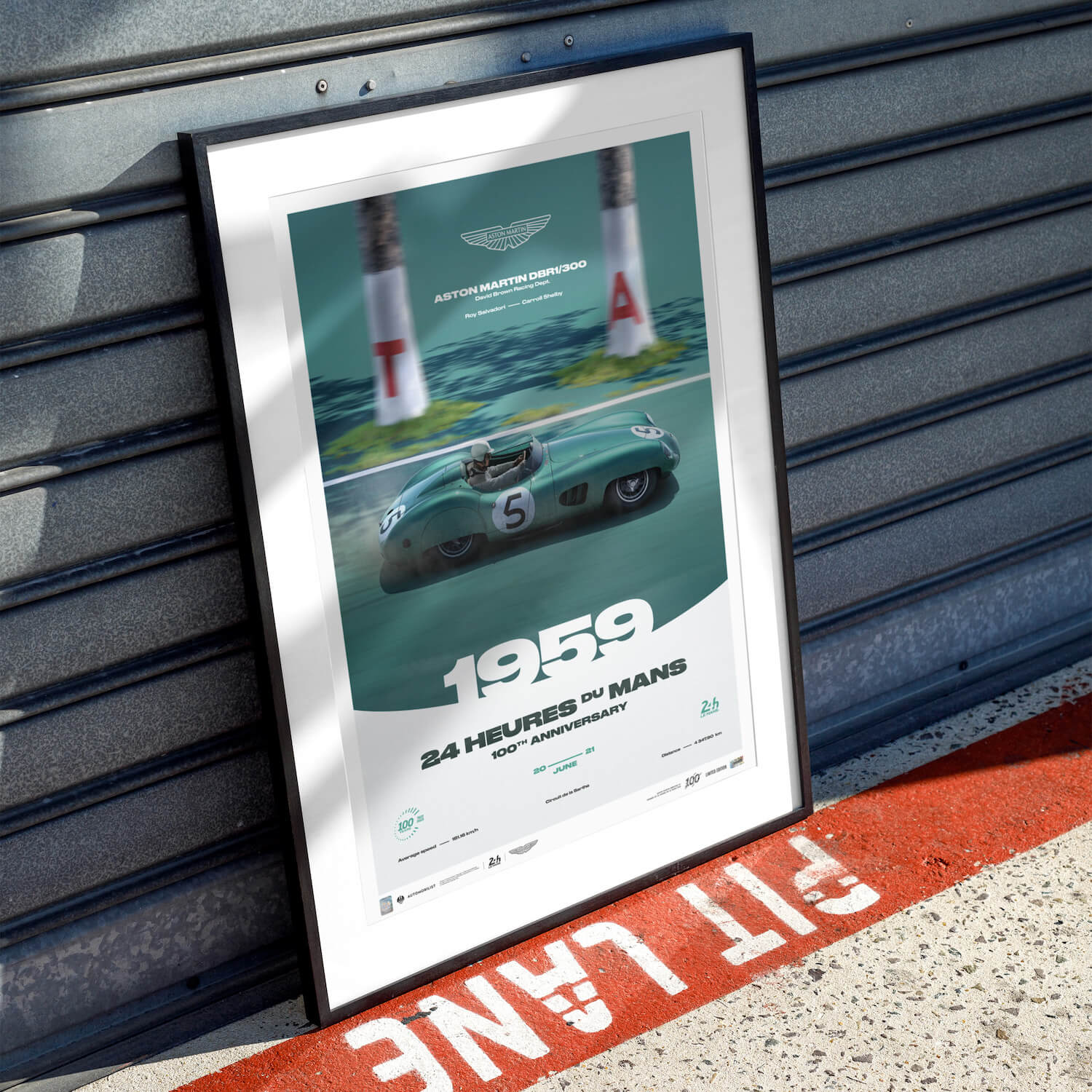 Aston Martin DBR1/300 | 1959 100th Anniversary | 24h Le Mans Poster