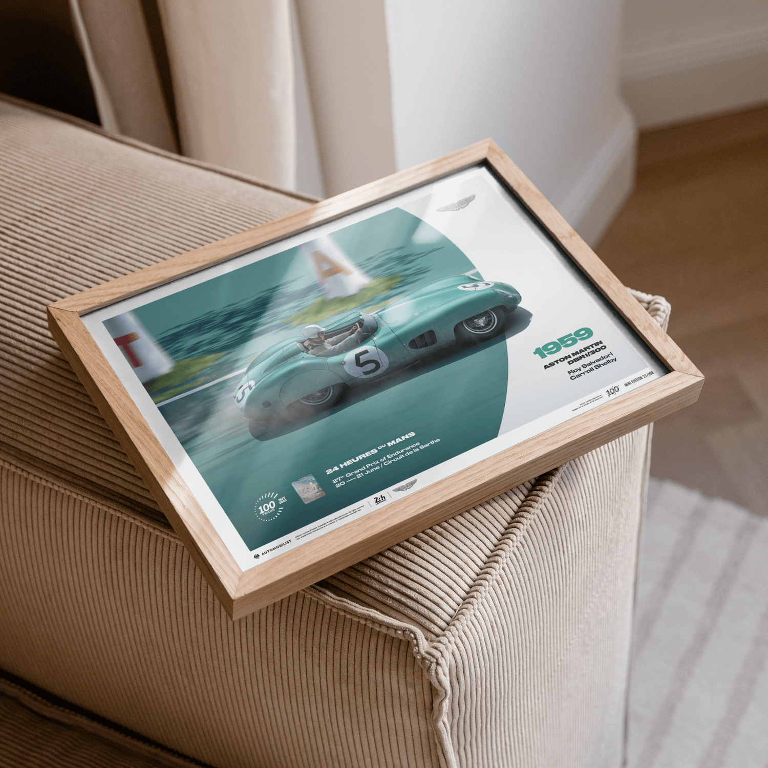 Aston Martin DBR1/300 | 1959 100th Anniversary | 24h Le Mans Poster