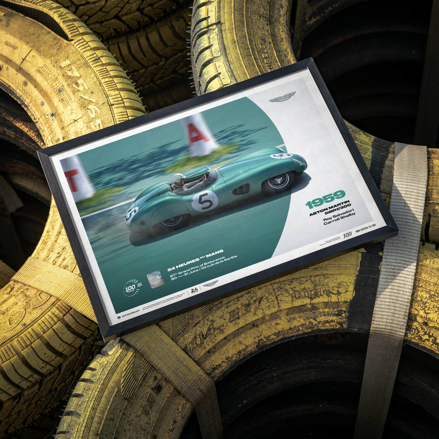 Aston Martin DBR1/300 | 1959 100th Anniversary | 24h Le Mans Poster