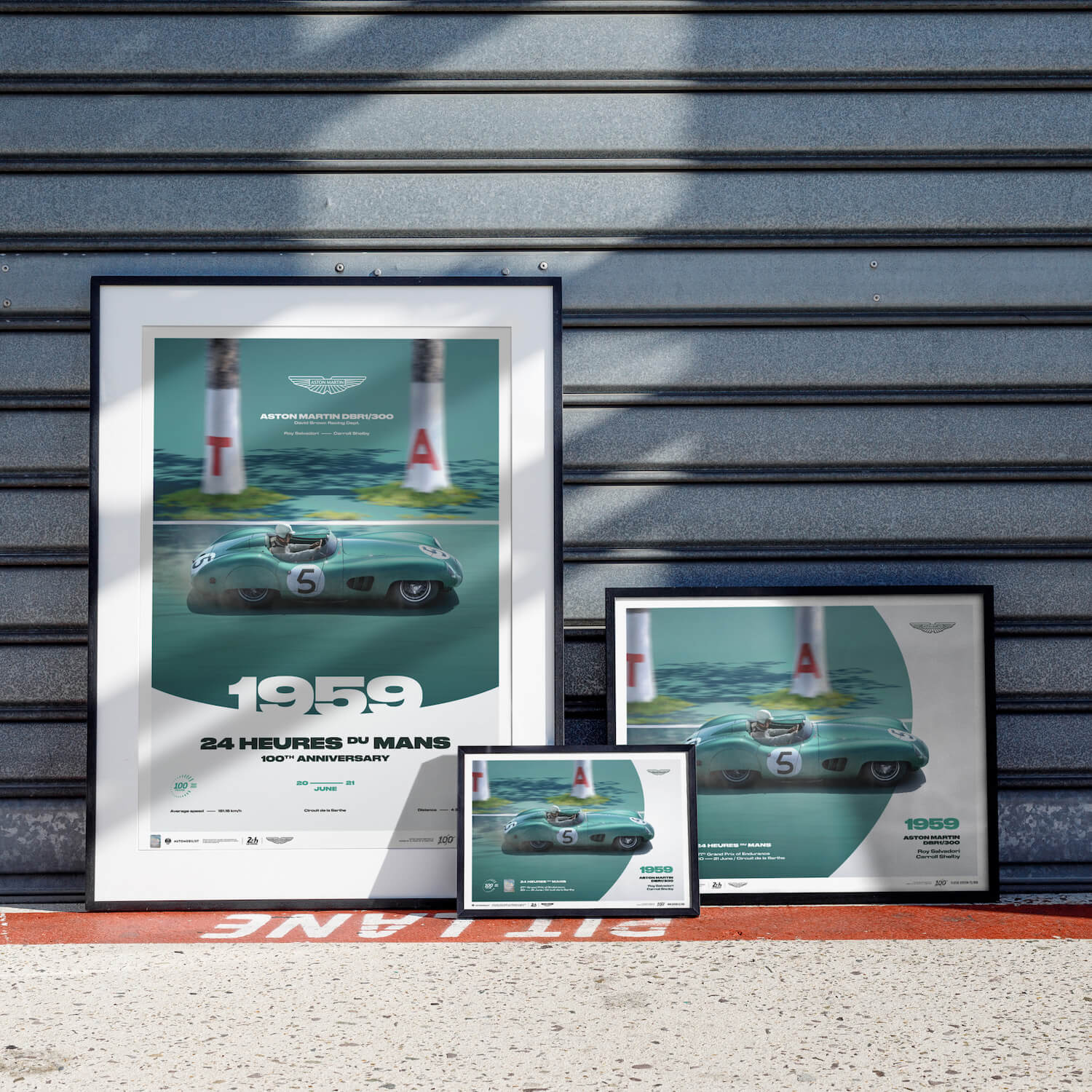 Aston Martin DBR1/300 | 1959 100th Anniversary | 24h Le Mans Poster