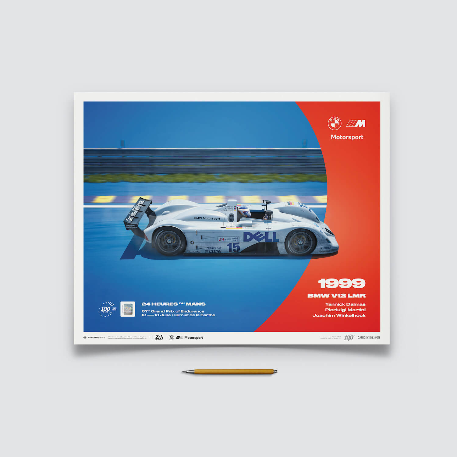 BMW V12 LMR | 1999 100th Anniversary | 24h Le Mans Poster