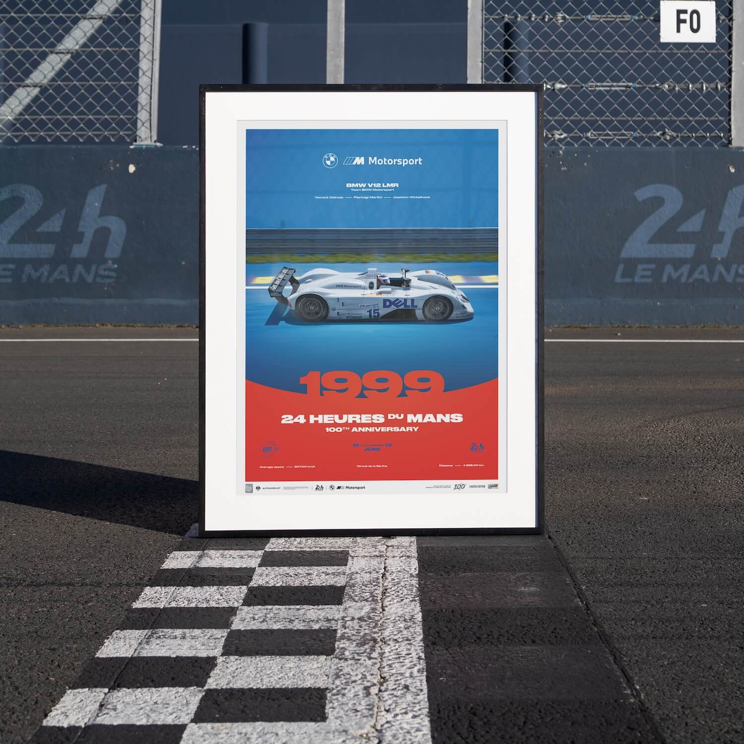 BMW V12 LMR | 1999 100th Anniversary | Unique Numbers 24h Le Mans Poster