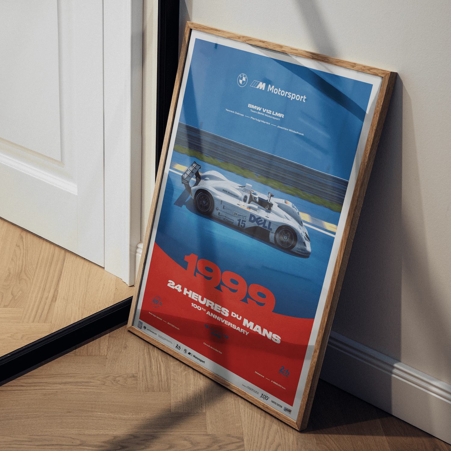 BMW V12 LMR | 1999 100th Anniversary | Unique Numbers 24h Le Mans Poster
