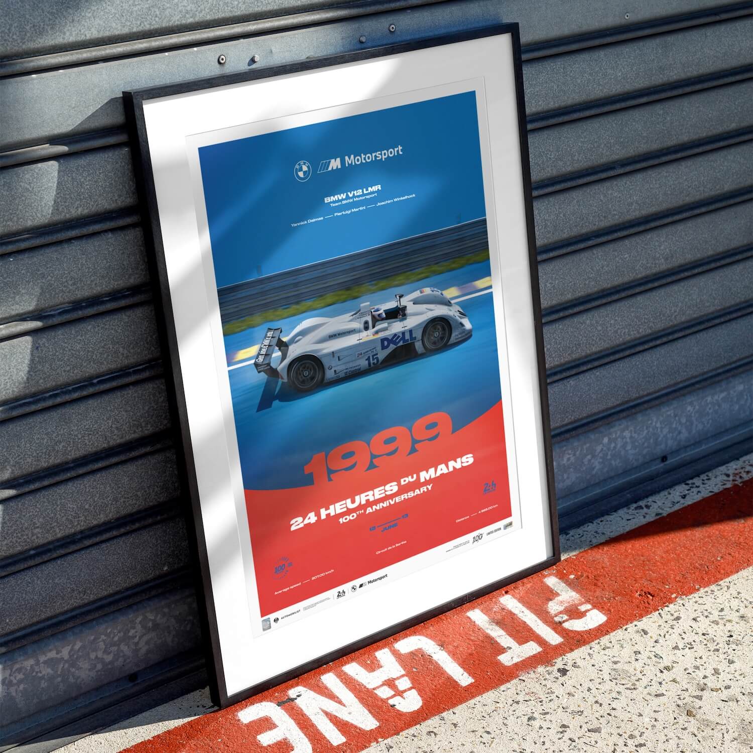 BMW V12 LMR | 1999 100th Anniversary | Unique Numbers 24h Le Mans Poster