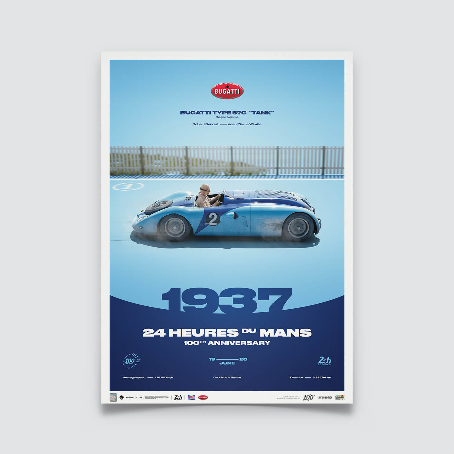 Bugatti Type 57G "Tank" - 24h Le Mans - 100th Anniversary - 1937