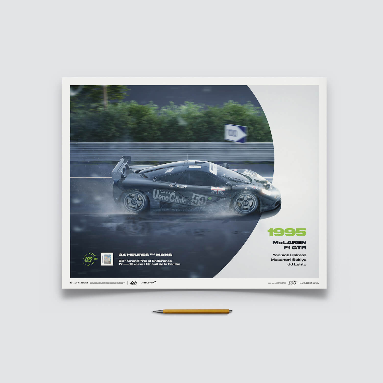 McLaren F1 GTR | 1995 100th Anniversary | 24h Le Mans Poster
