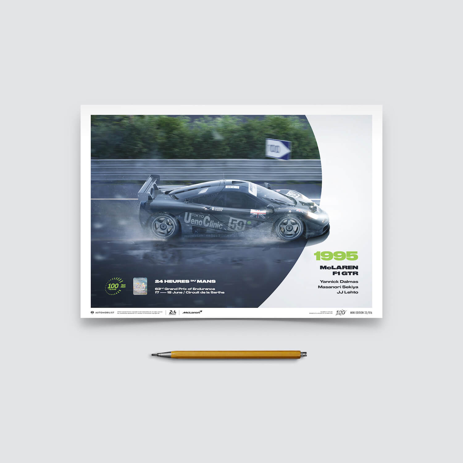 McLaren F1 GTR | 1995 100th Anniversary | 24h Le Mans Poster