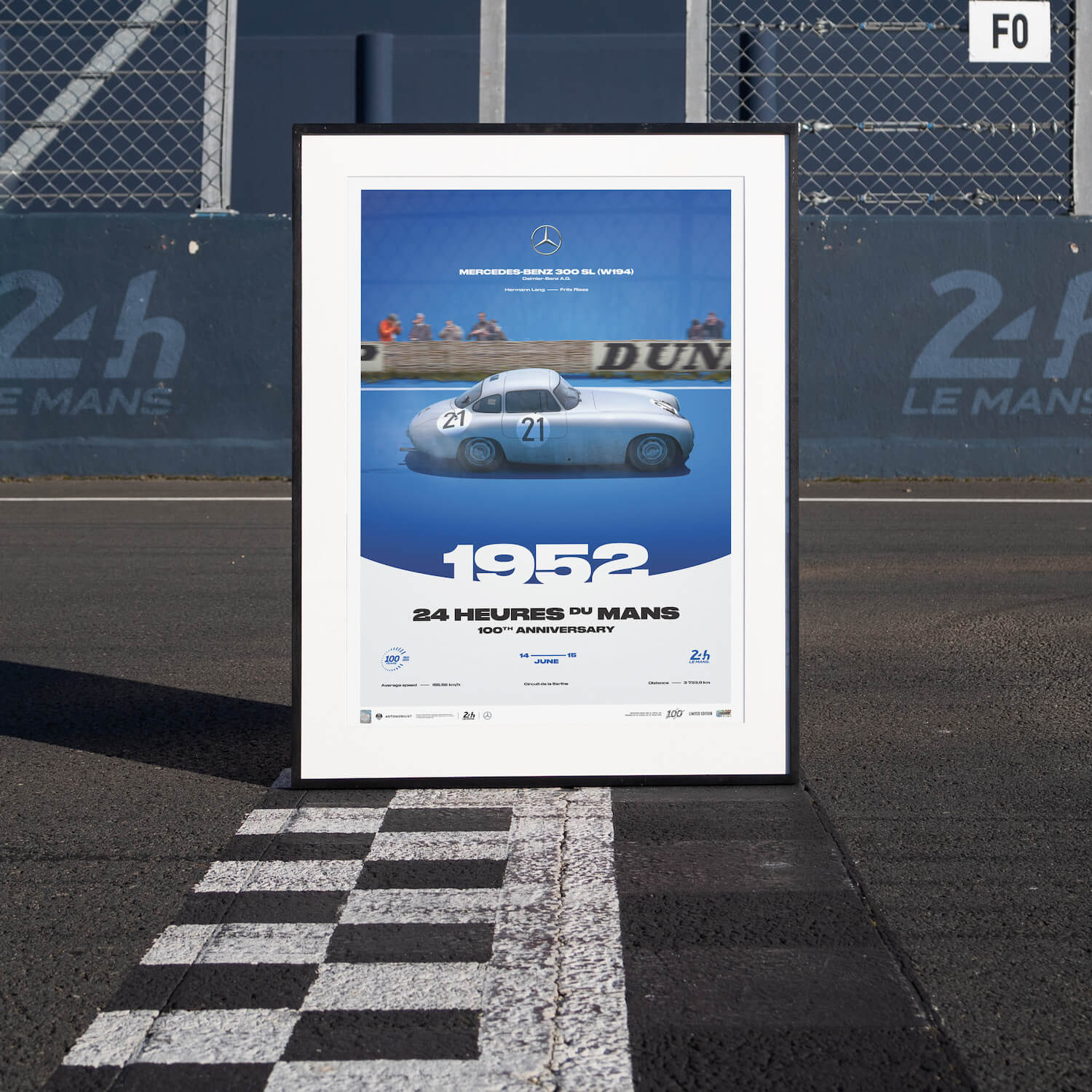 Mercedes-Benz 300 SL (W194) | 1952 100th Anniversary | 24h Le Mans Poster