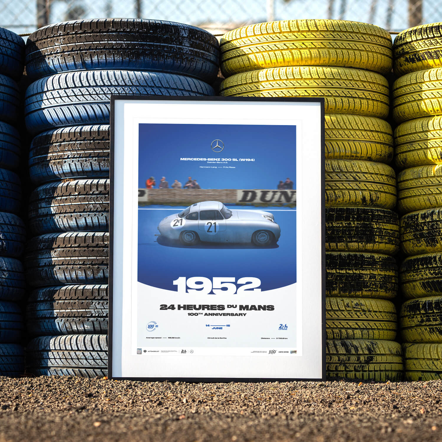 Mercedes-Benz 300 SL (W194) | 1952 100th Anniversary | 24h Le Mans Poster