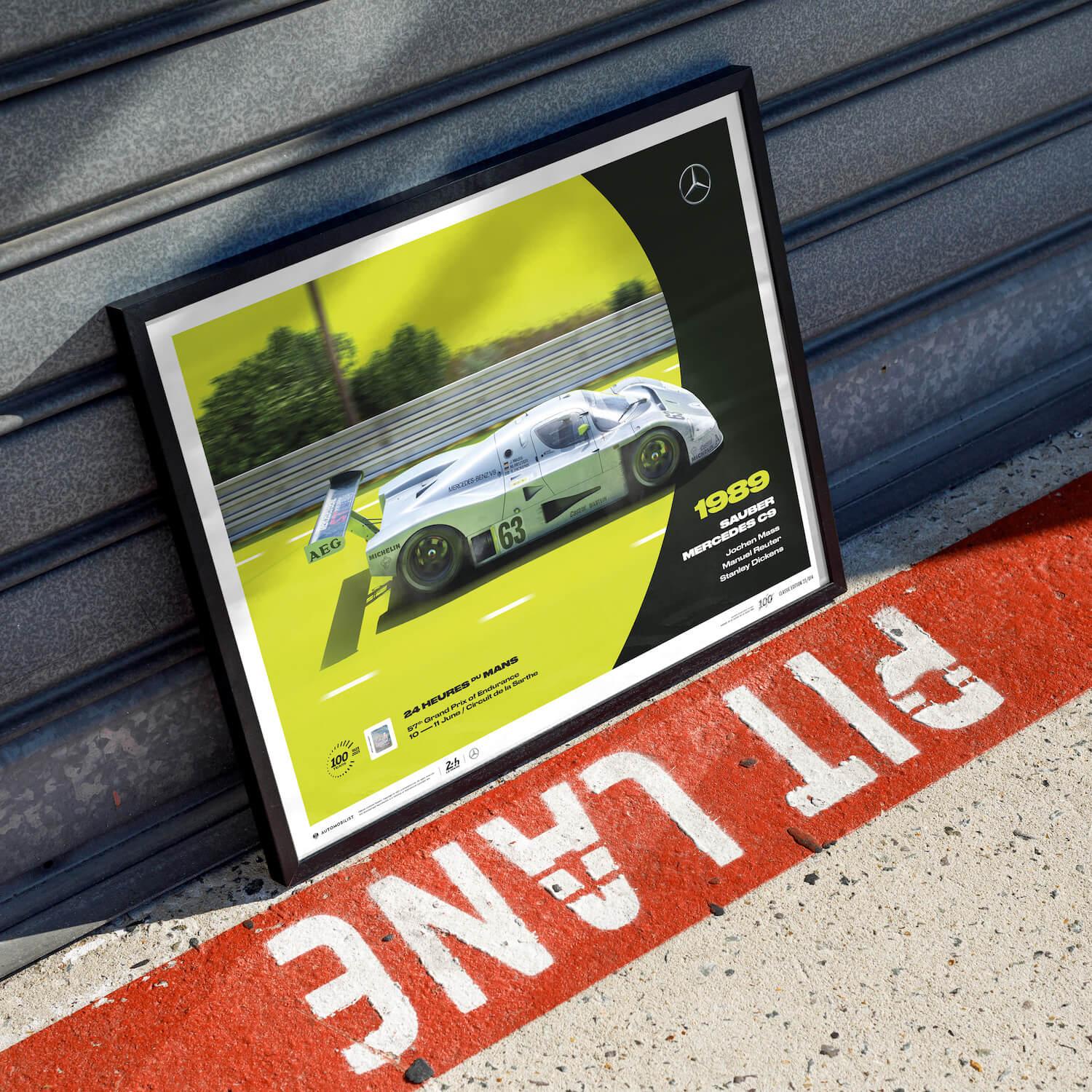 Sauber Mercedes C9 | 1989 100th Anniversary | 24h Le Mans Poster