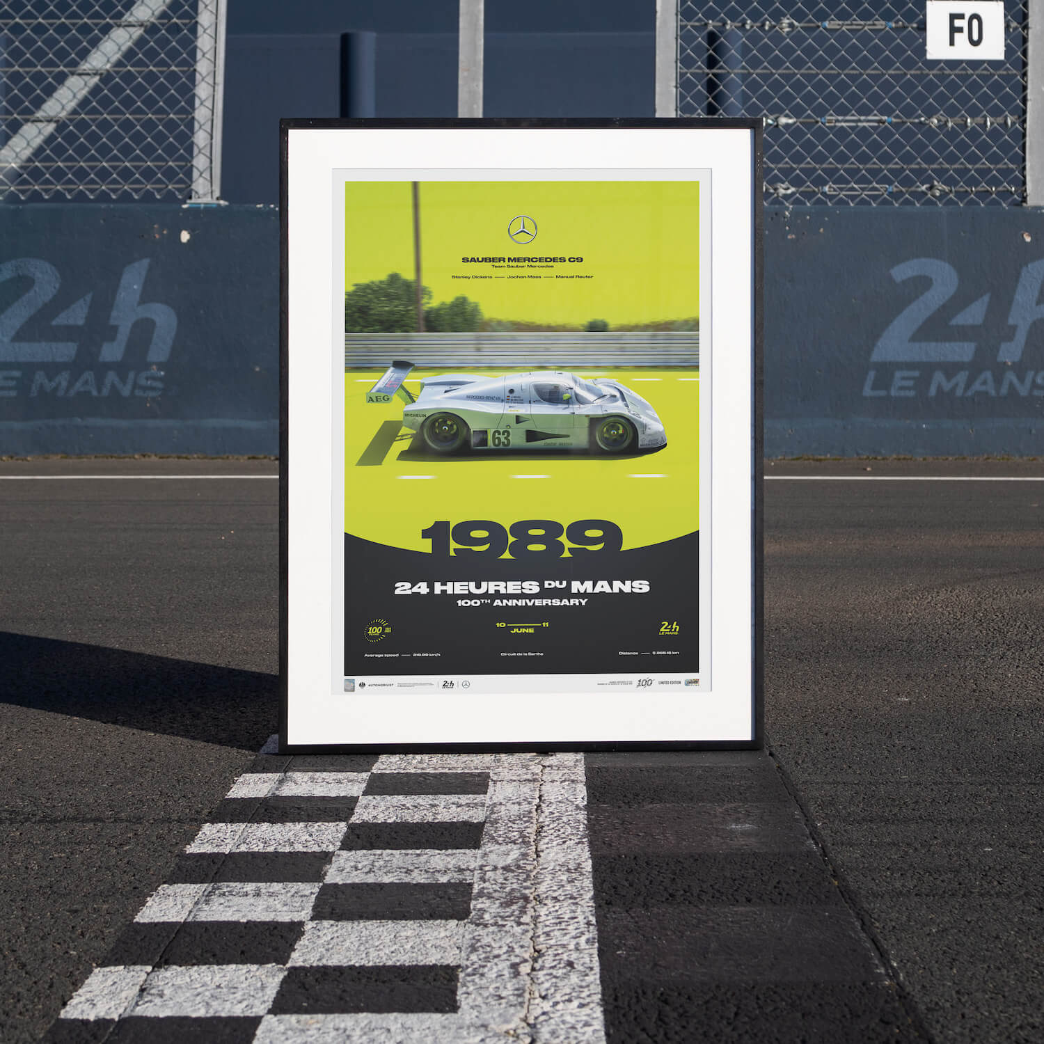 Sauber Mercedes C9 | 1989 100th Anniversary | 24h Le Mans Poster