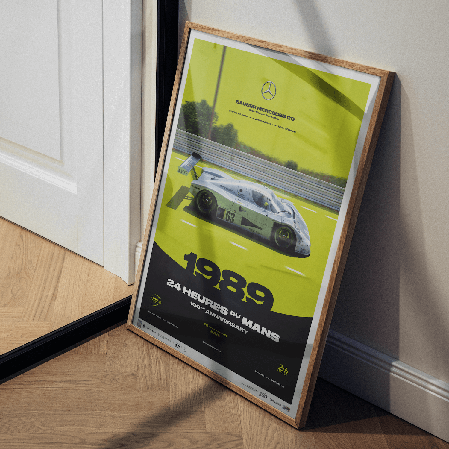 Sauber Mercedes C9 | 1989 100th Anniversary | 24h Le Mans Poster