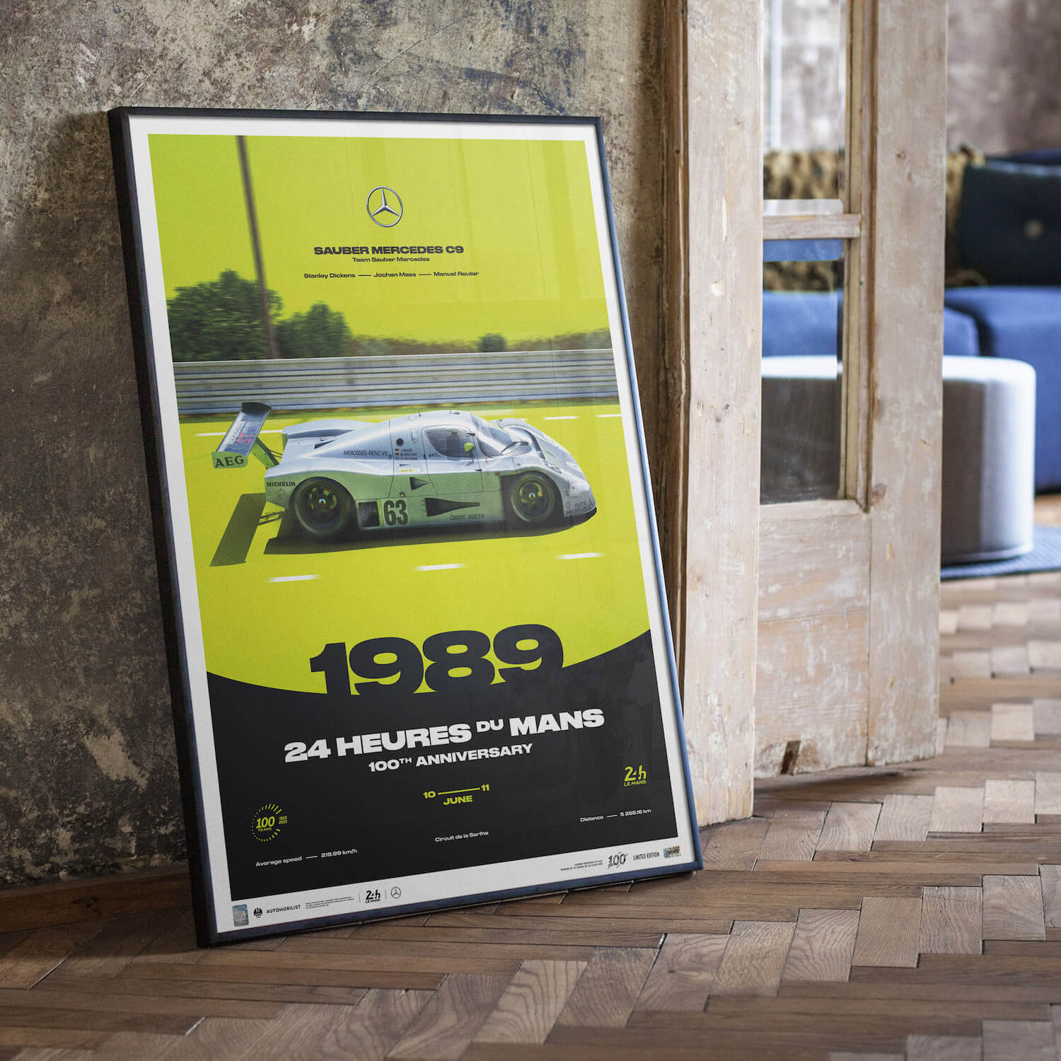 Sauber Mercedes C9 | 1989 100th Anniversary | 24h Le Mans Poster