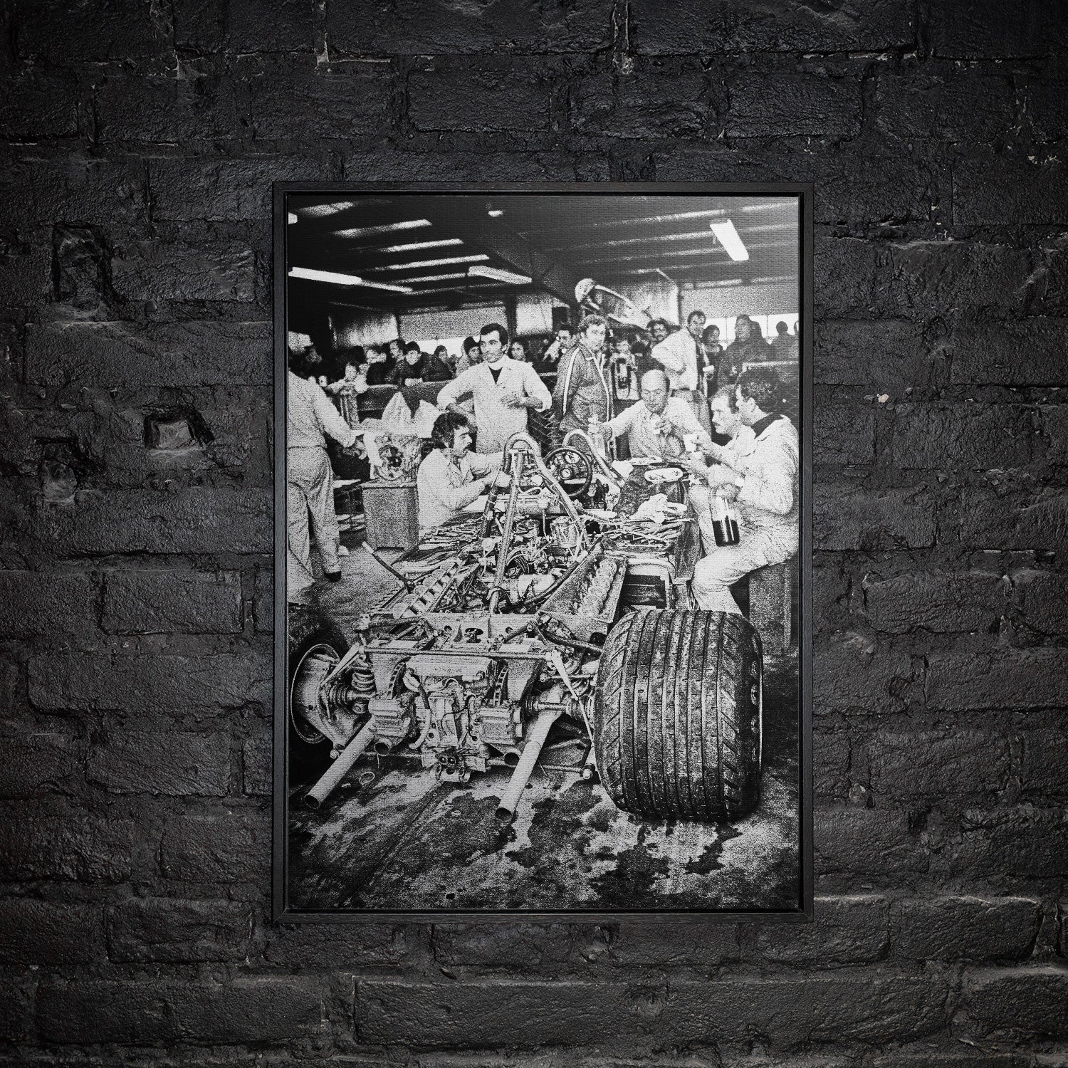 Framed Canvas Print "Dinner" by Richard Kelley