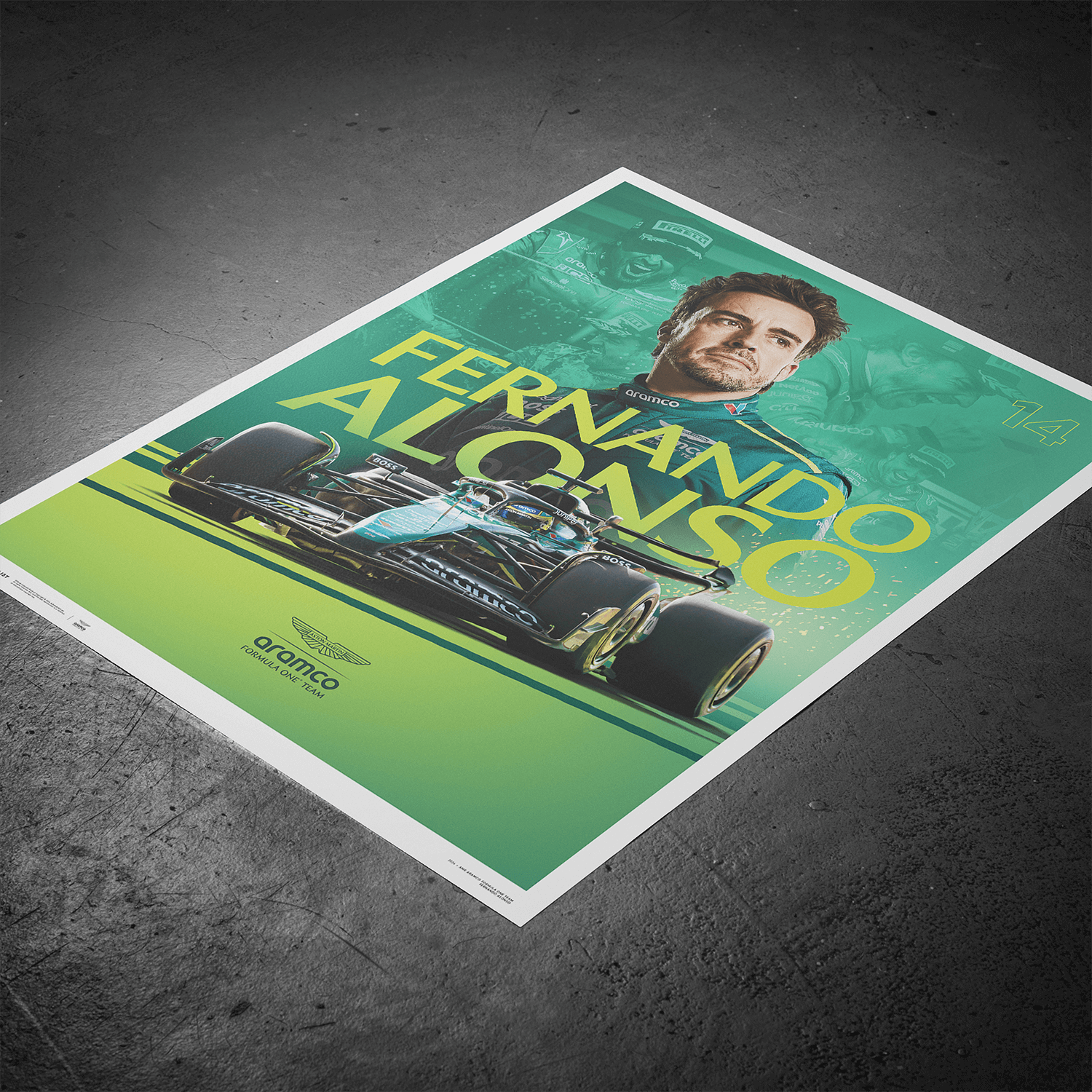 Fernando Alonso | 2024 Aston Martin Aramco Formula One® Team | Official Event Poster