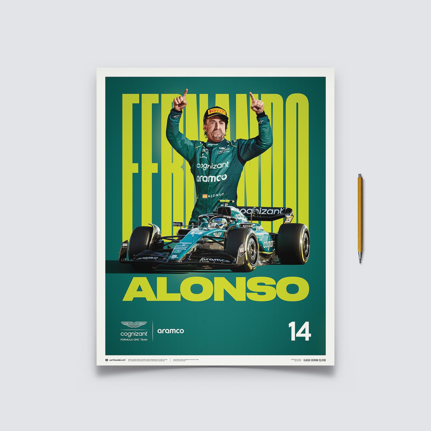 Fernando Alonso | 2023 Aston Martin Aramco Cognizant Formula One⢠Team | Official Event Poster