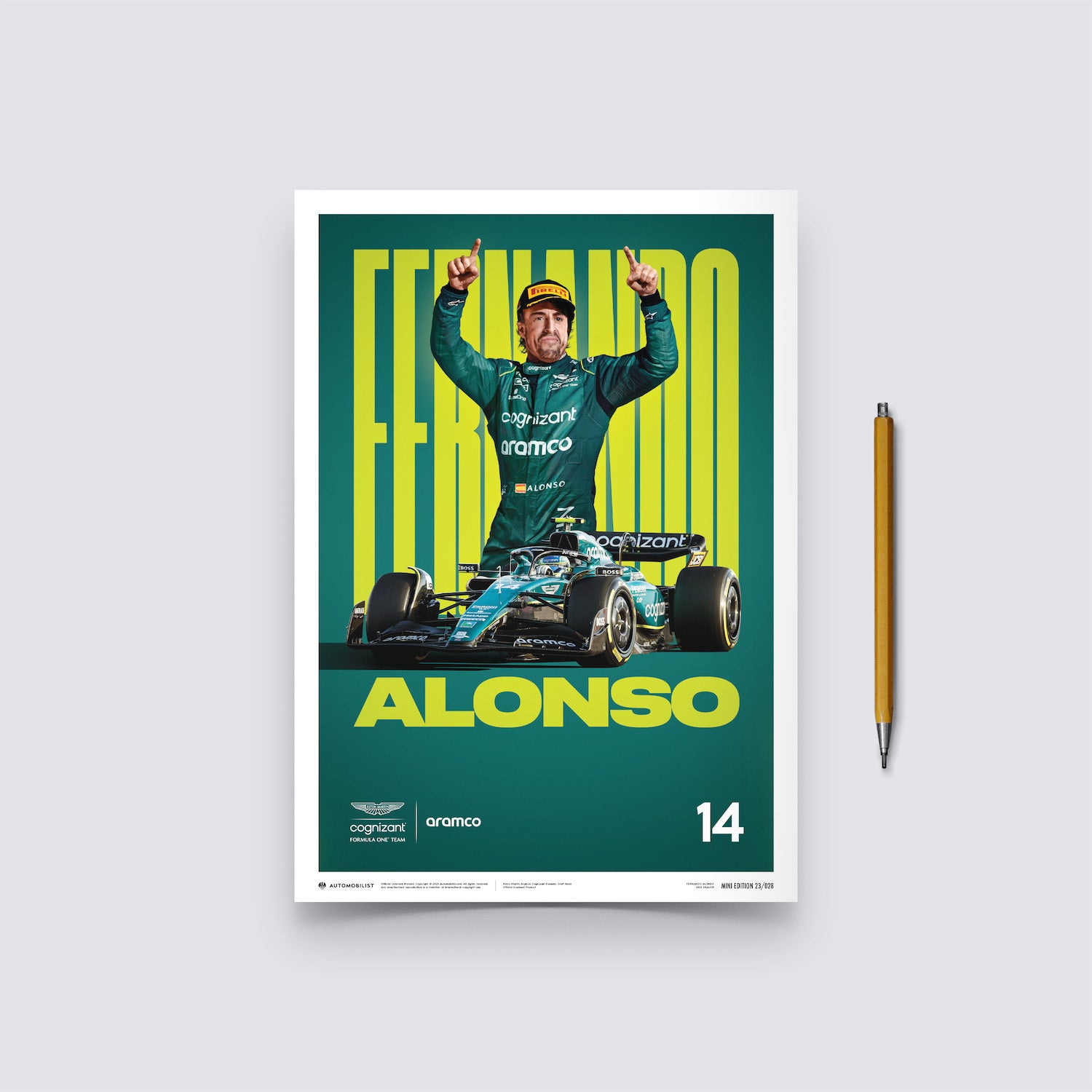 Fernando Alonso | 2023 Aston Martin Aramco Cognizant Formula One⢠Team | Official Event Poster