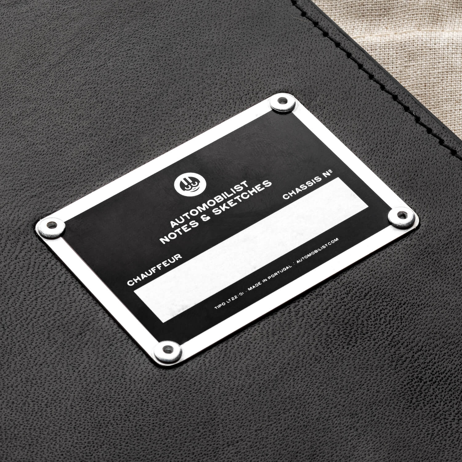 Leather Notebook - Automobilist - Black