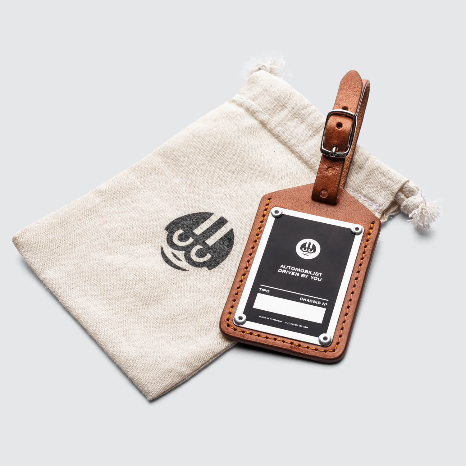 Leather Tag - Automobilist - Cognac