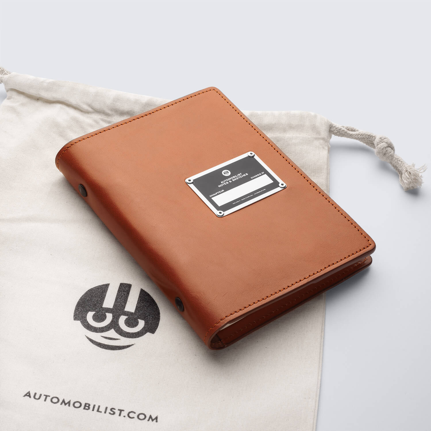 Leather Notebook - Automobilist - Cognac