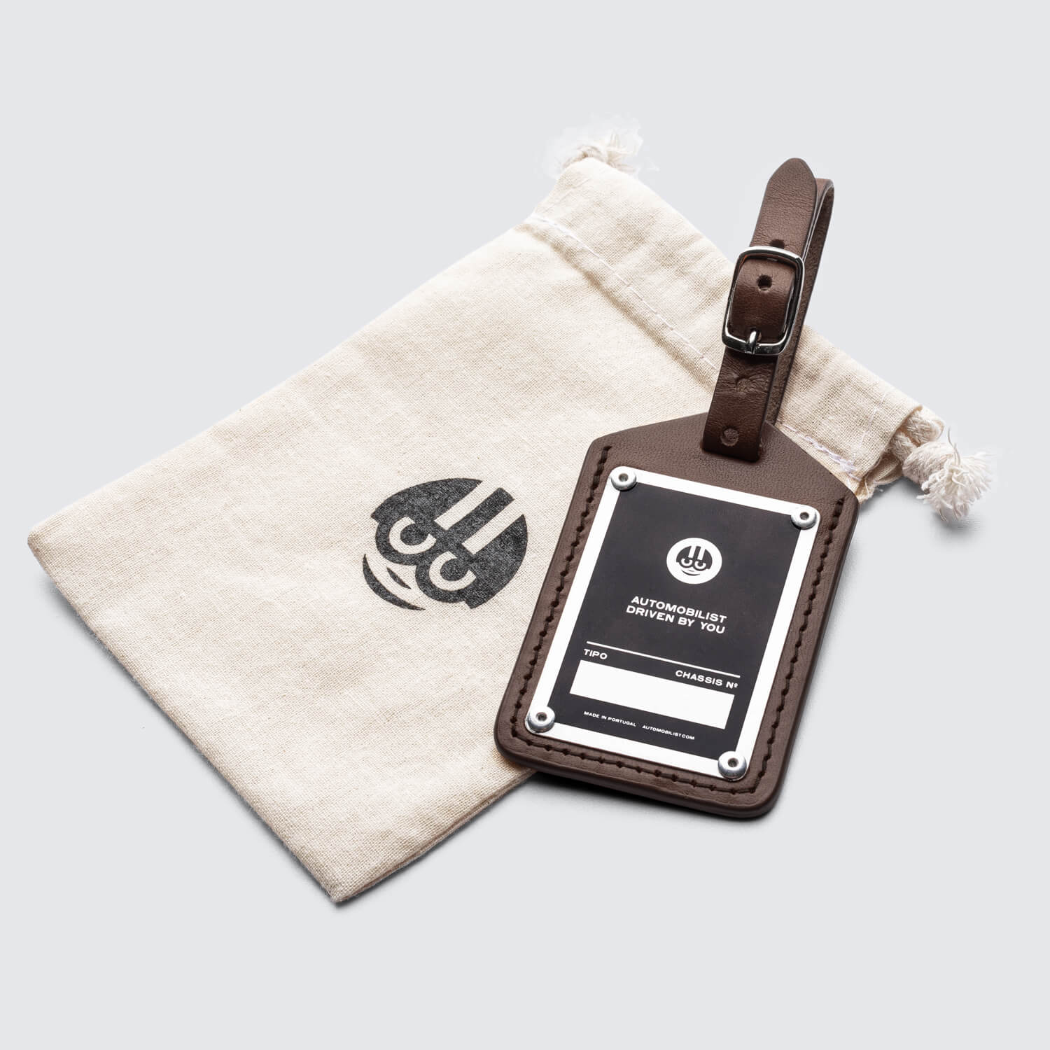 Leather Tag - Automobilist - Brown