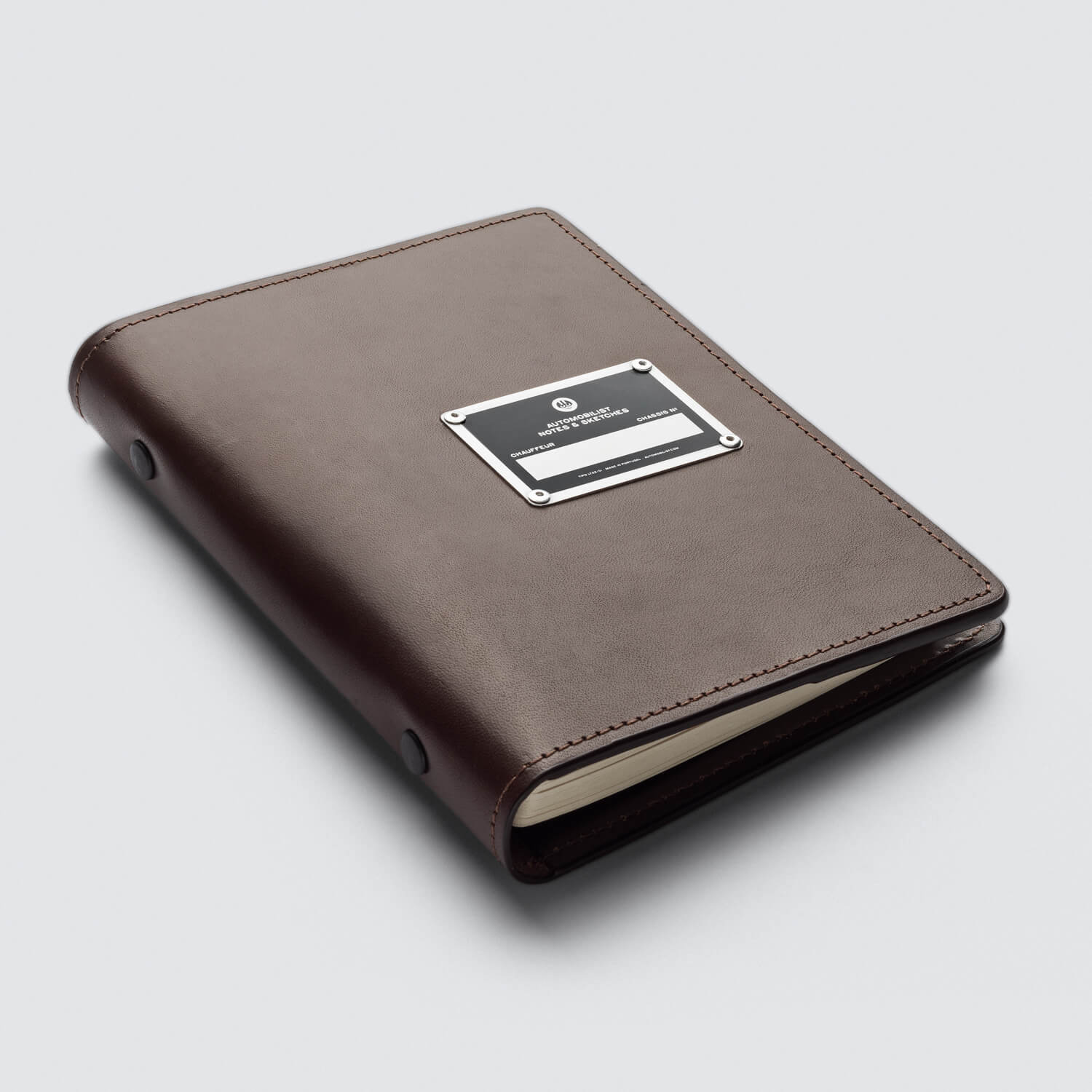 Leather Notebook - Automobilist - Brown