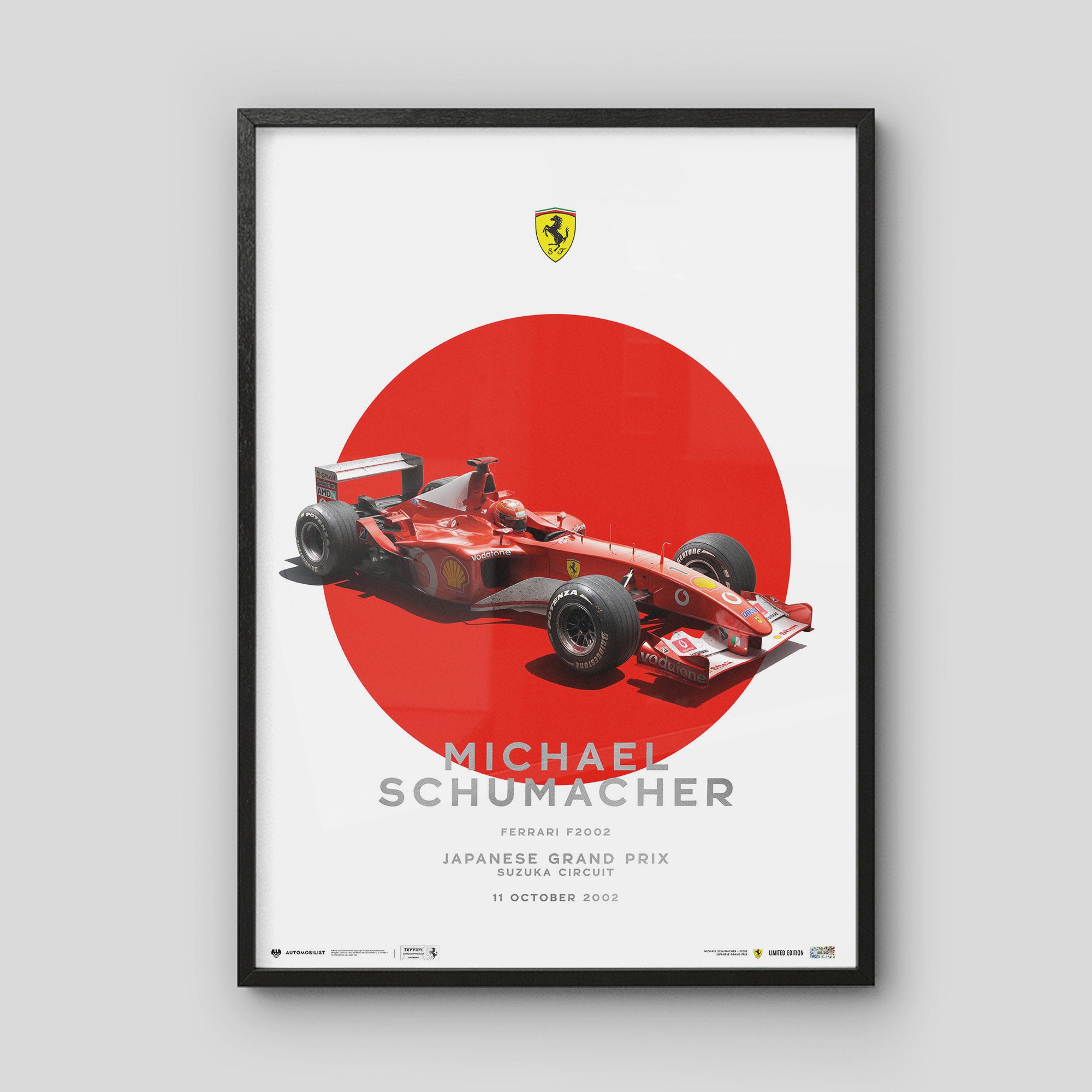 Ferrari F2002 - Michael Schumacher Suzuka GP 2002 | Collector's Edition Poster