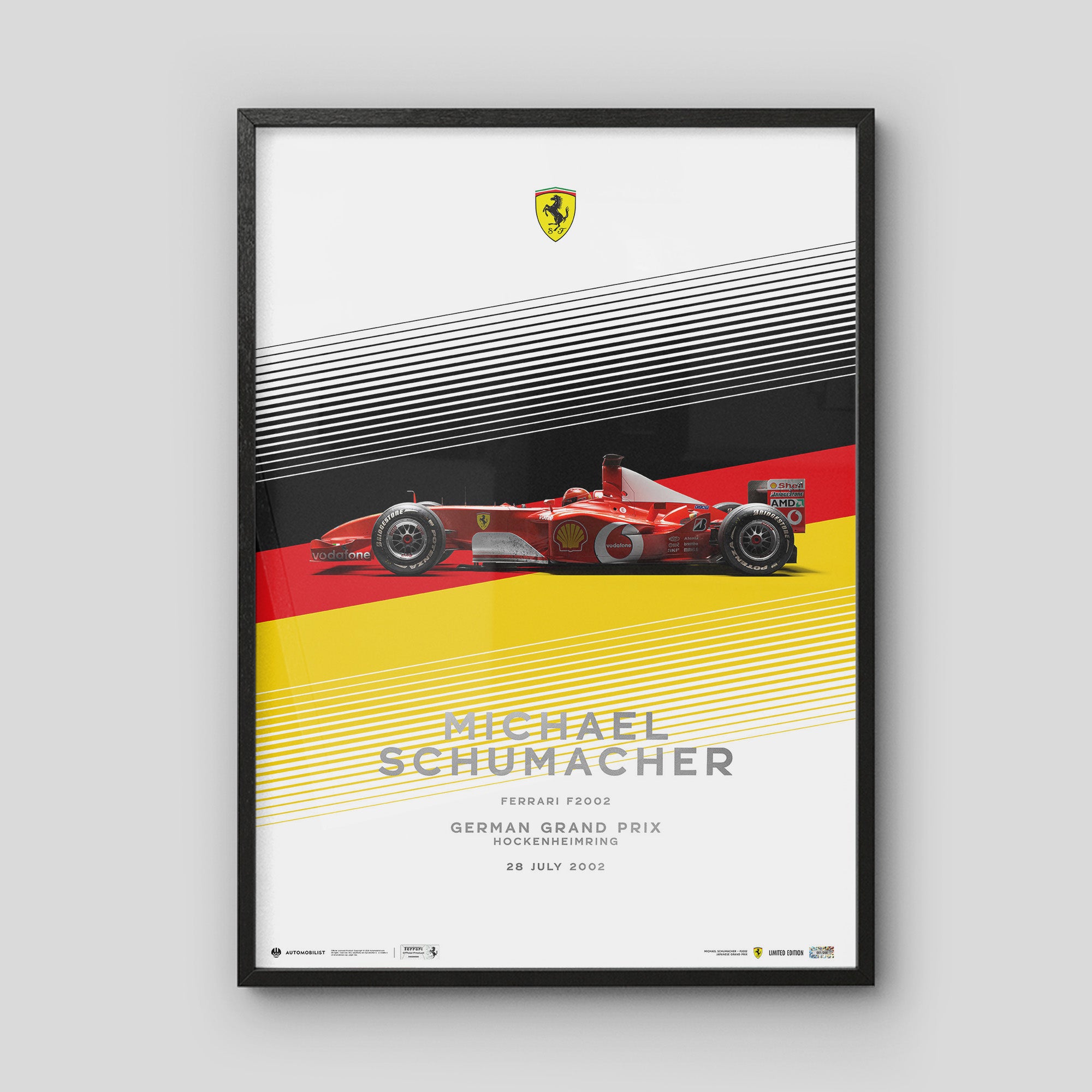 Ferrari F2002 - Michael Schumacher Hockenheim GP 2002 | Collector’s Edition Poster