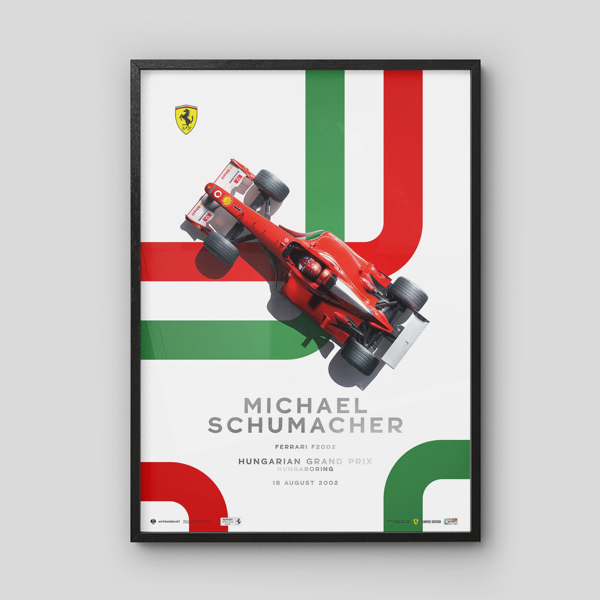 Ferrari F2002 - Michael Schumacher Hungarian GP 2002 | Collector’s Edition Poster