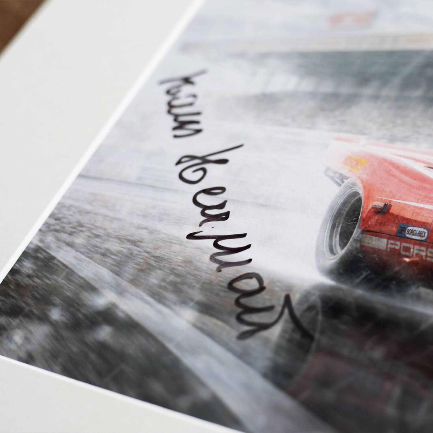 Signed by Hans Herrmann - German Engineering, Hollywood Ending - Porsche 917K - 24 Hours of Le Mans - 1970 | Small Fine Art Print - Automobilist