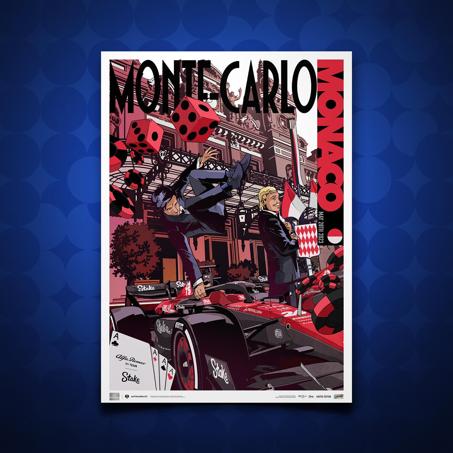 Alfa Romeo F1 Team Stake | 2023 Monaco Grand Prix | Unique Numbers Poster