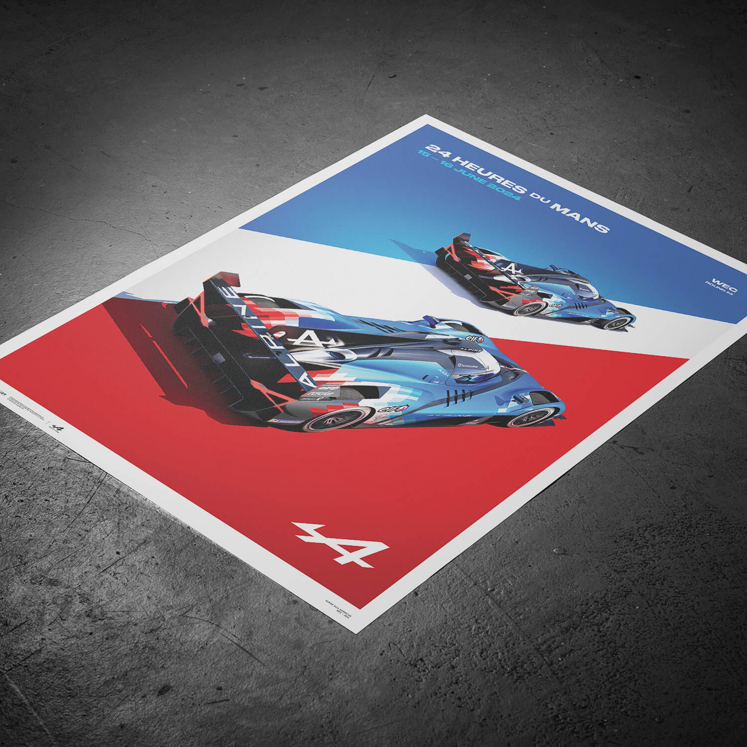 Alpine A424 | 2024 | Official Event 24h Le Mans Poster