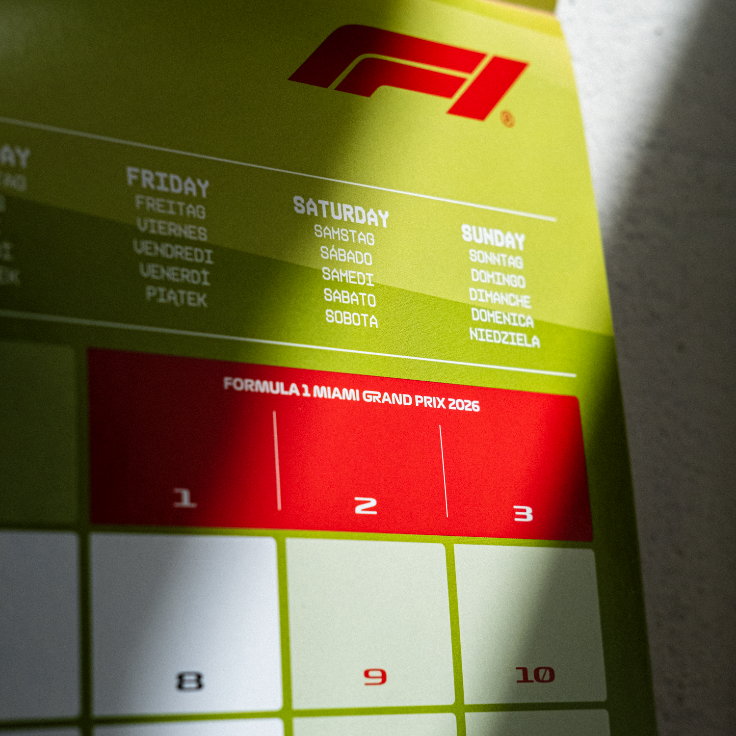 Formula 1® Official Calendar - 2026