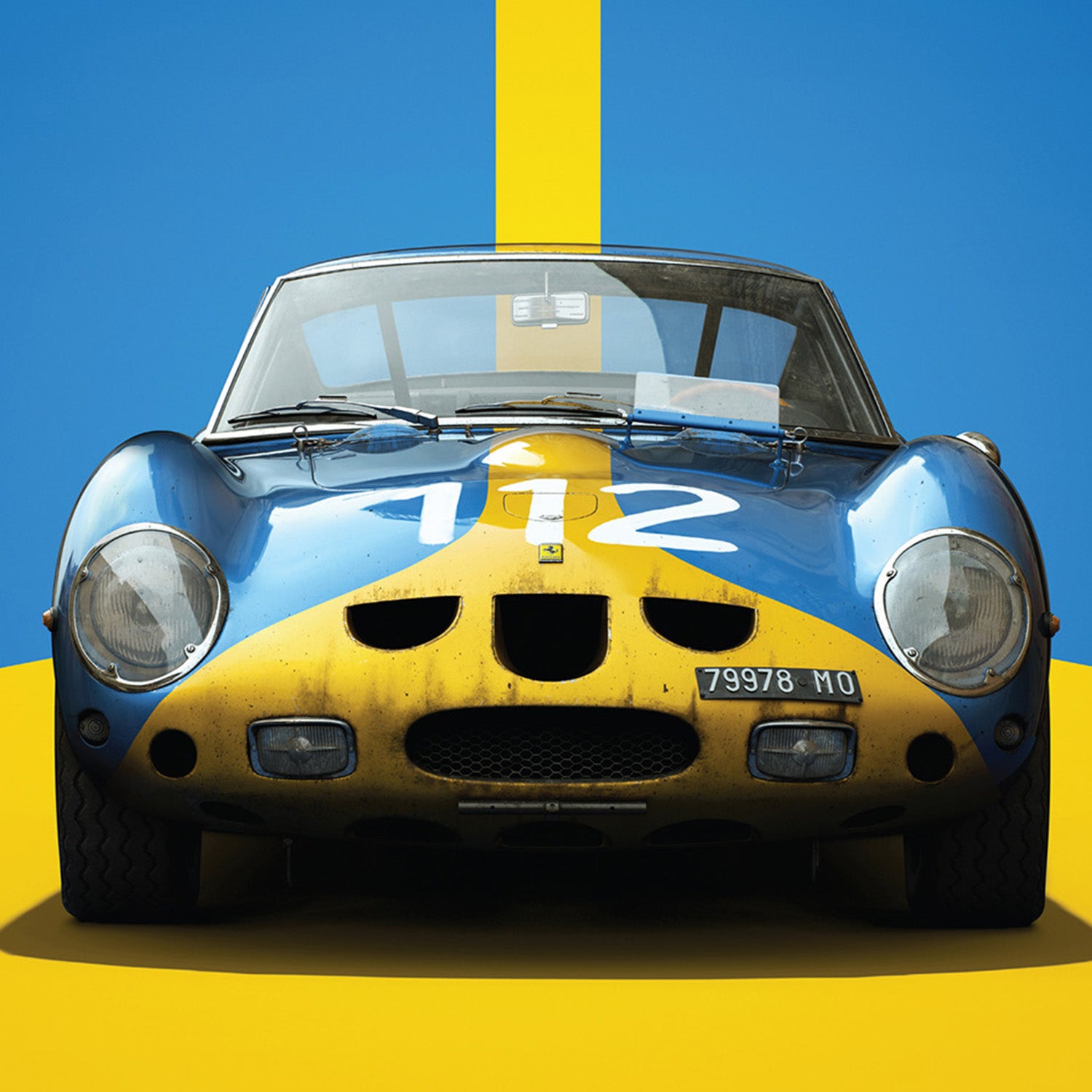 Ferrari 250 GTO | 1964 Targa Florio Blue | Collector's Edition Ferrari Poster