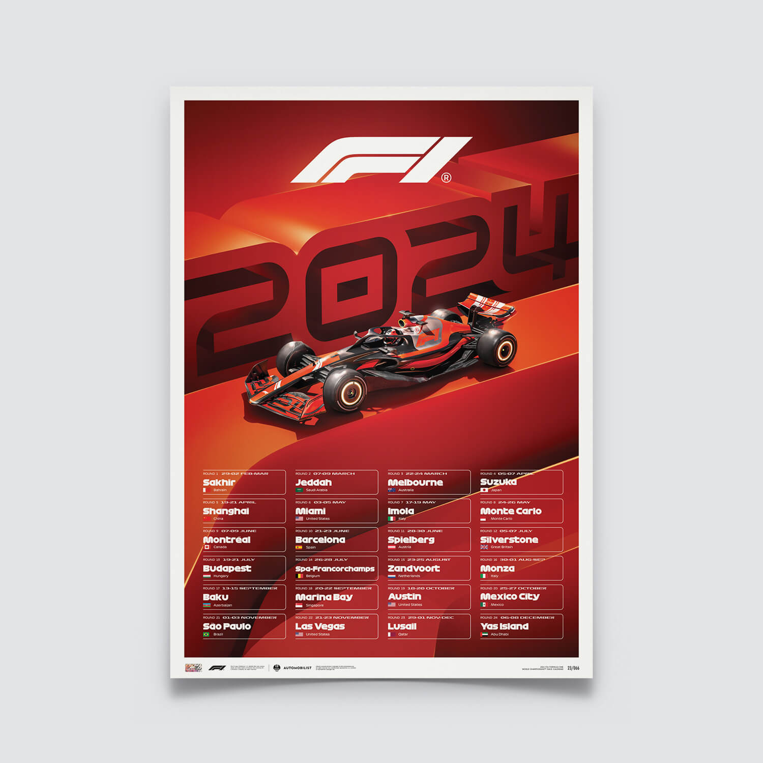 Formula 1® - Race Calendar - 2024 | Automobilist