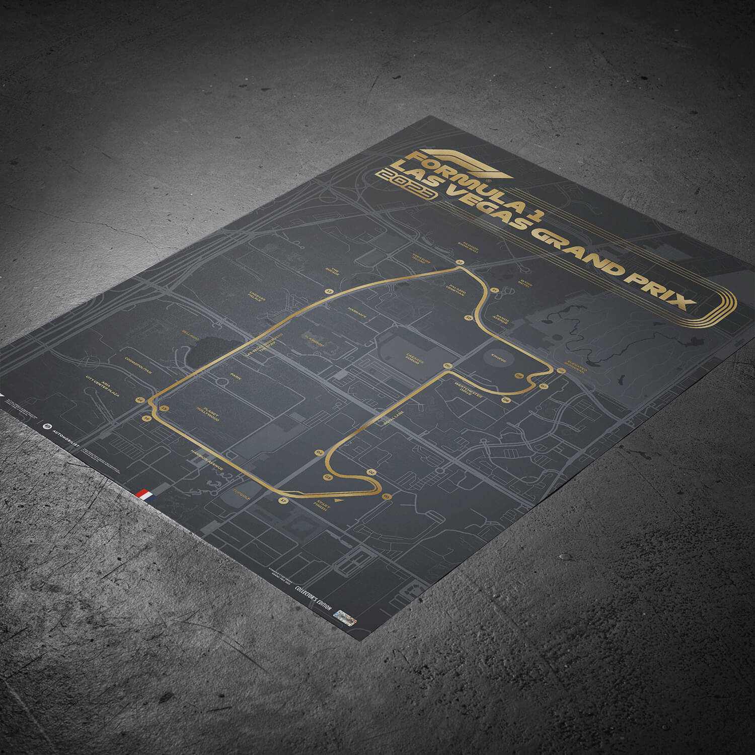 Las Vegas Strip Circuit | 2023 Formula 1 | Collector's Edition Unique Numbers Poster