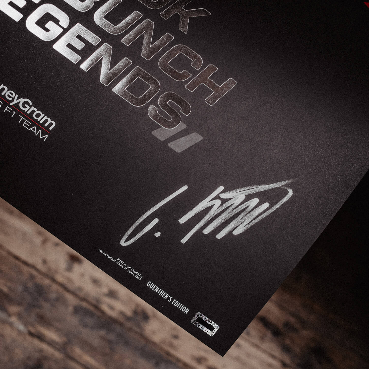 Signed by Guenther Steiner - MoneyGram Haas F1 Team - Bunch of Legends | Collector's Edition