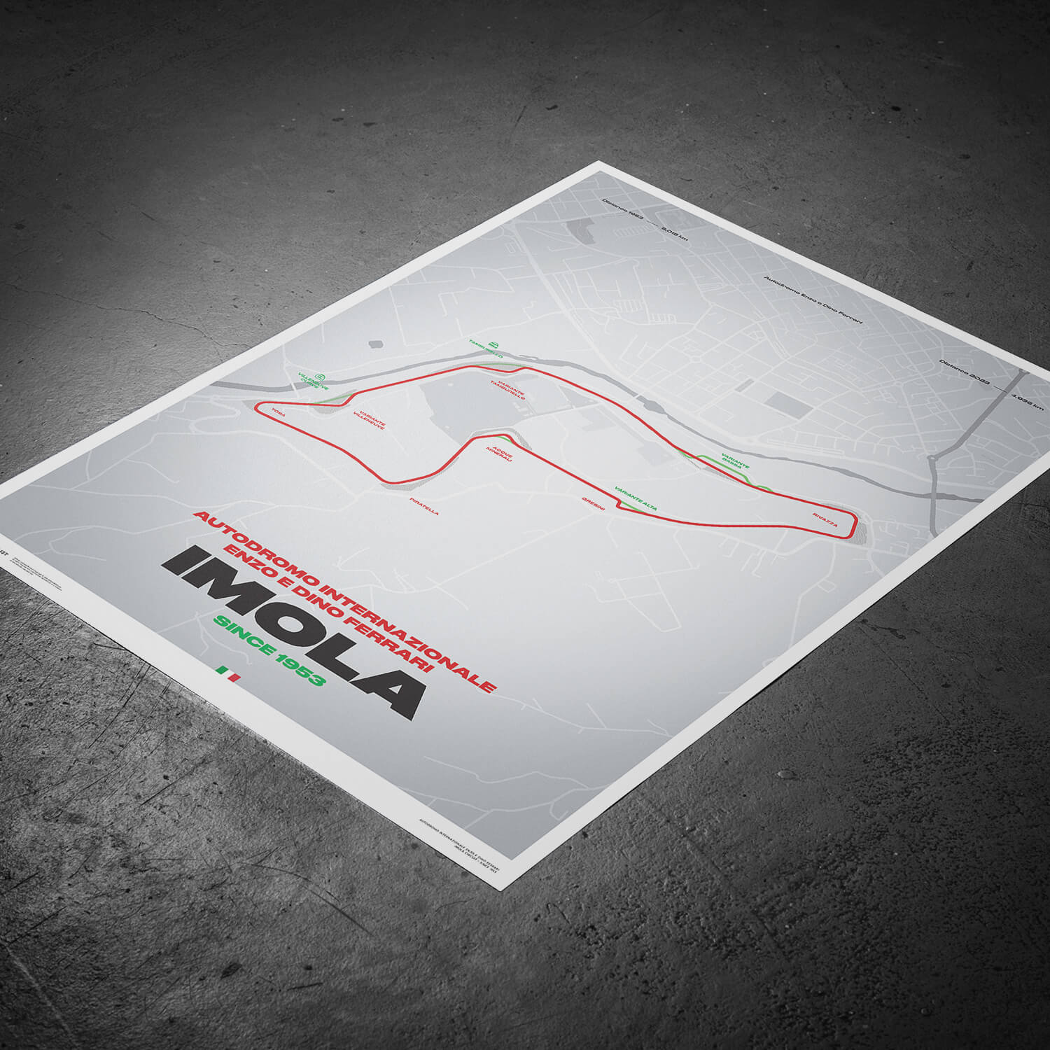 Track Evolution | Imola Circuit Autodromo Internazionale Enzo e Dino Ferrari | Track Poster