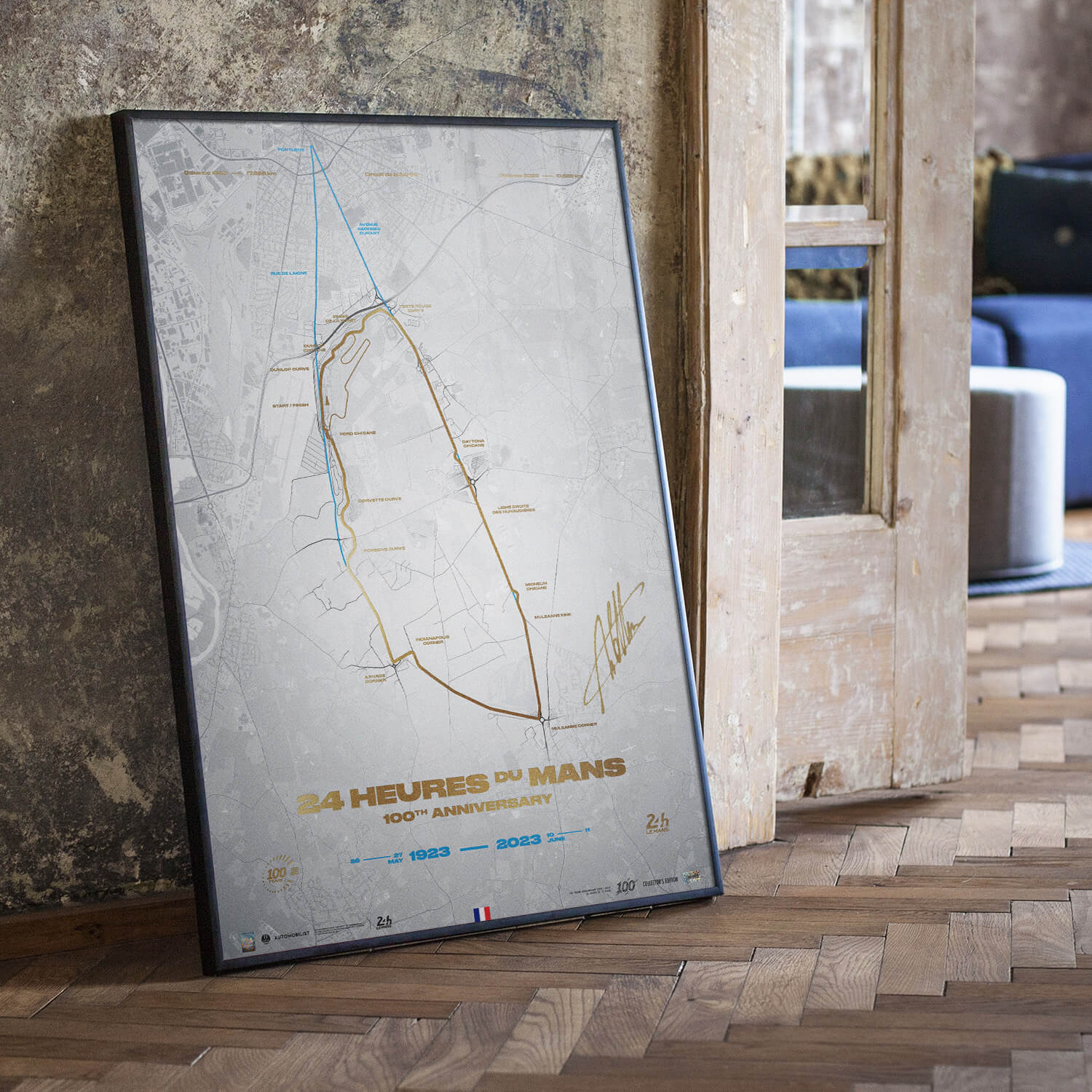 Signed by André Lotterer | 2023 L’Évolution du Circuit | 100th Anniversary 24h Le Mans Poster