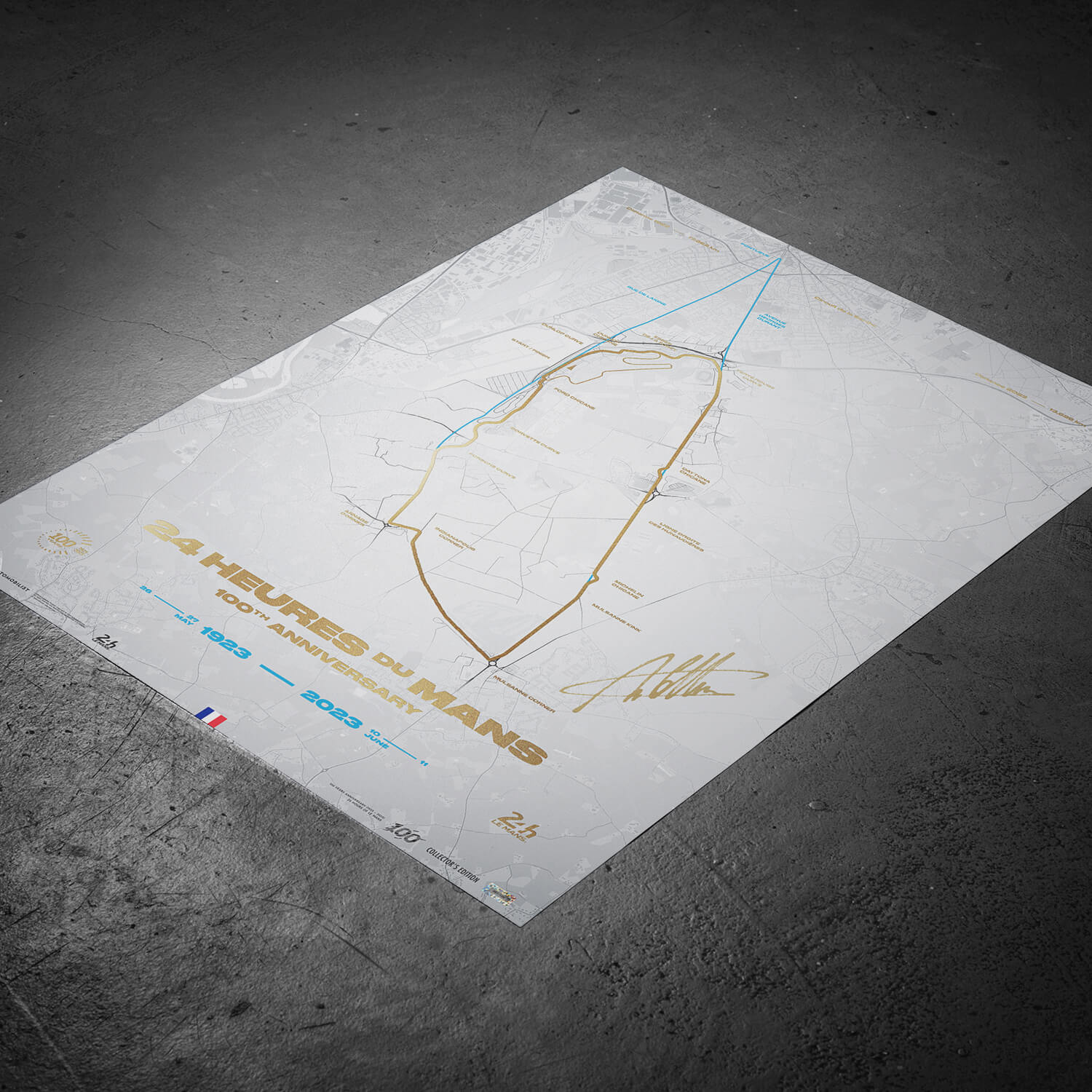 Signed by André Lotterer | 2023 L’Évolution du Circuit | 100th Anniversary 24h Le Mans Poster