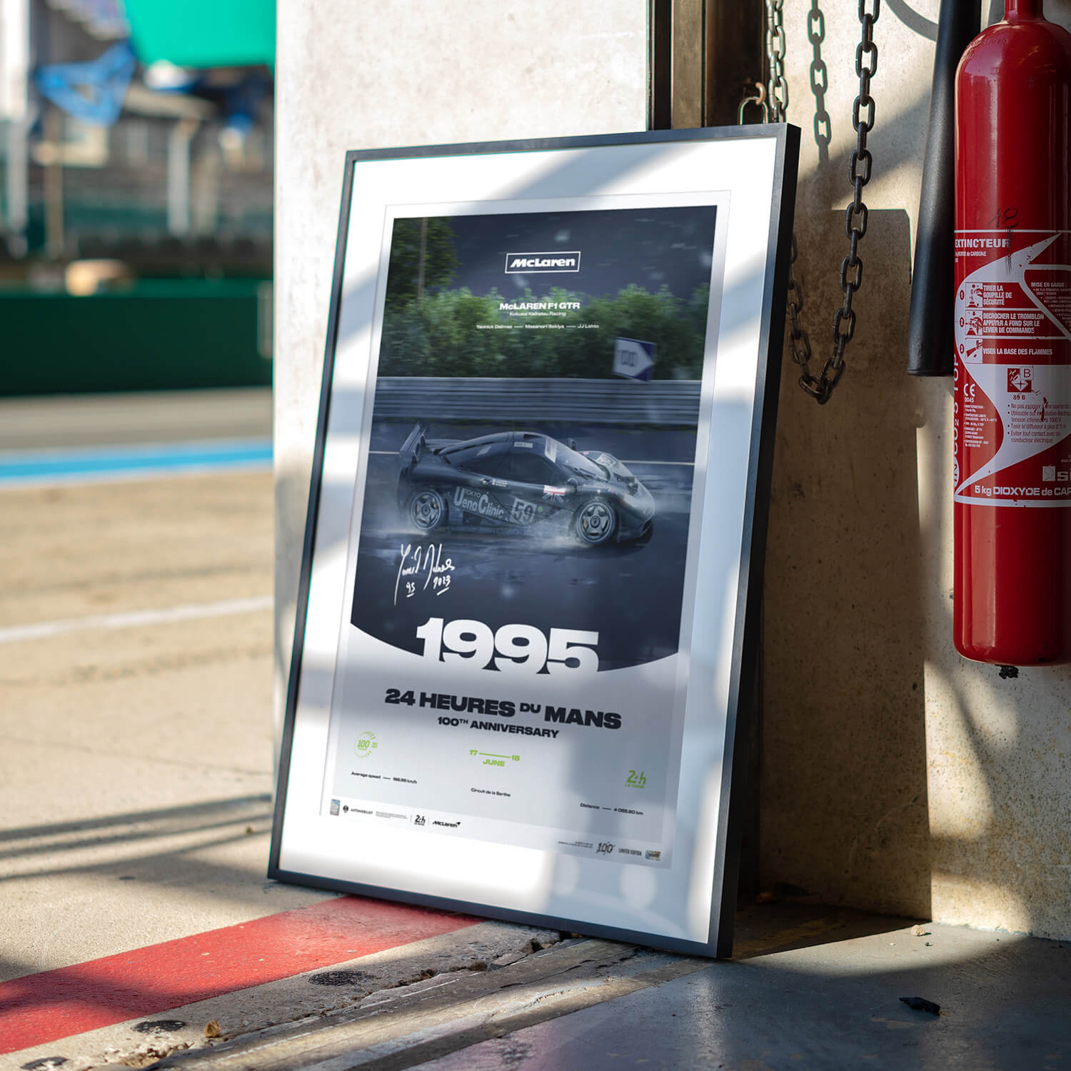 Signed by Yannick Dalmas | 1995 McLaren F1 GTR | 100th Anniversary 24h Le Mans Poster