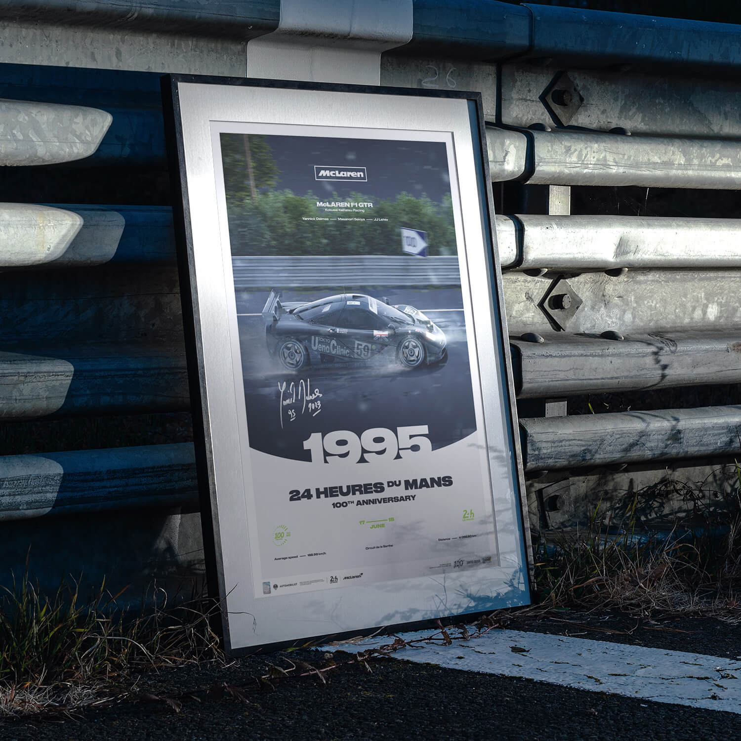 Signed by Yannick Dalmas | 1995 McLaren F1 GTR | 100th Anniversary 24h Le Mans Poster