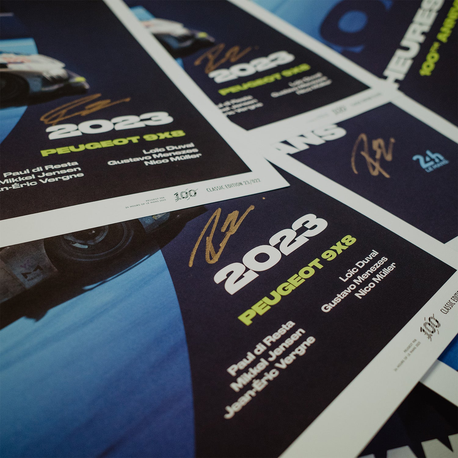 Signed by Paul di Resta | 2023 Peugeot 9X8 | 100th Anniversary 24h Le Mans Poster