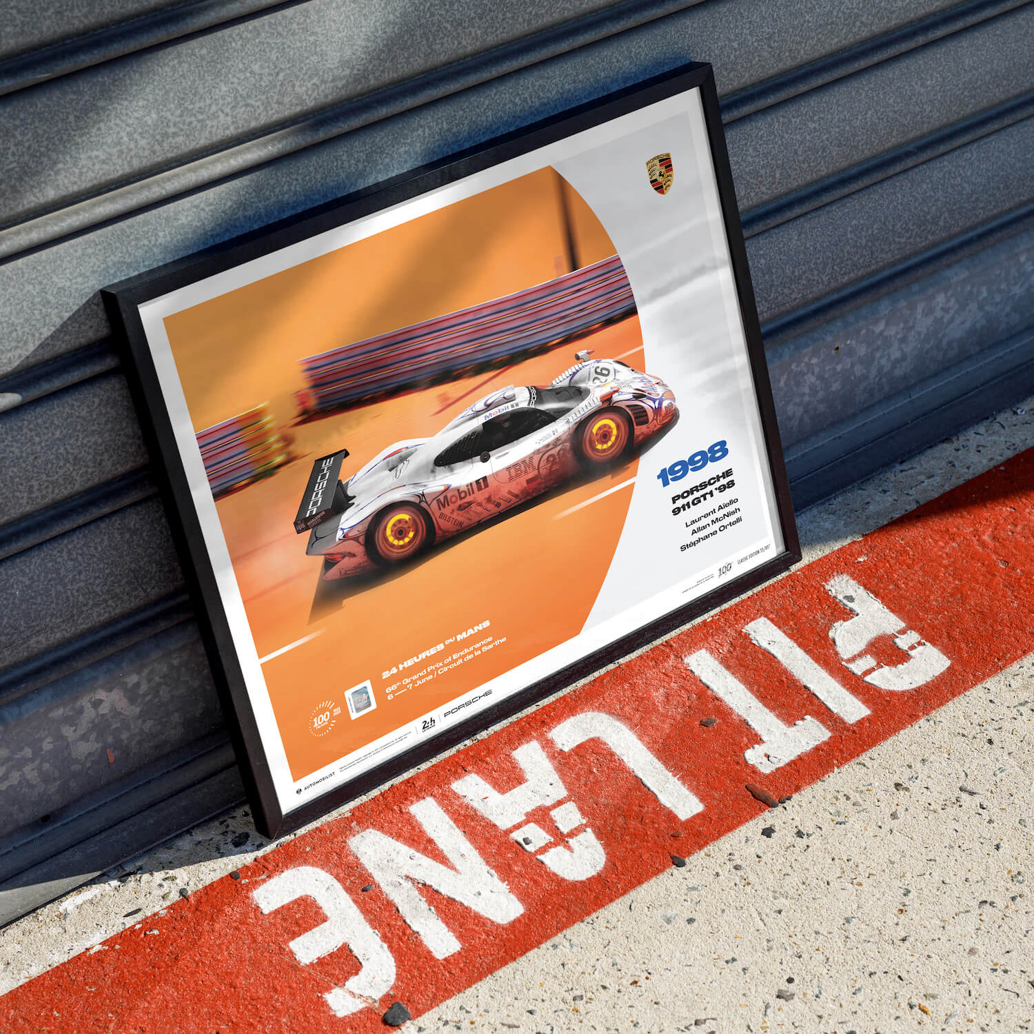 Porsche 911 GT1 | 1998 100th Anniversary | 24h Le Mans Poster
