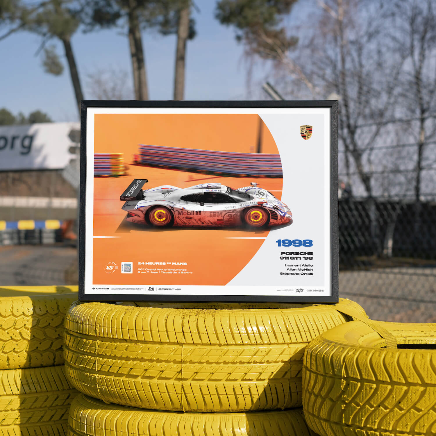 Porsche 911 GT1 | 1998 100th Anniversary | 24h Le Mans Poster